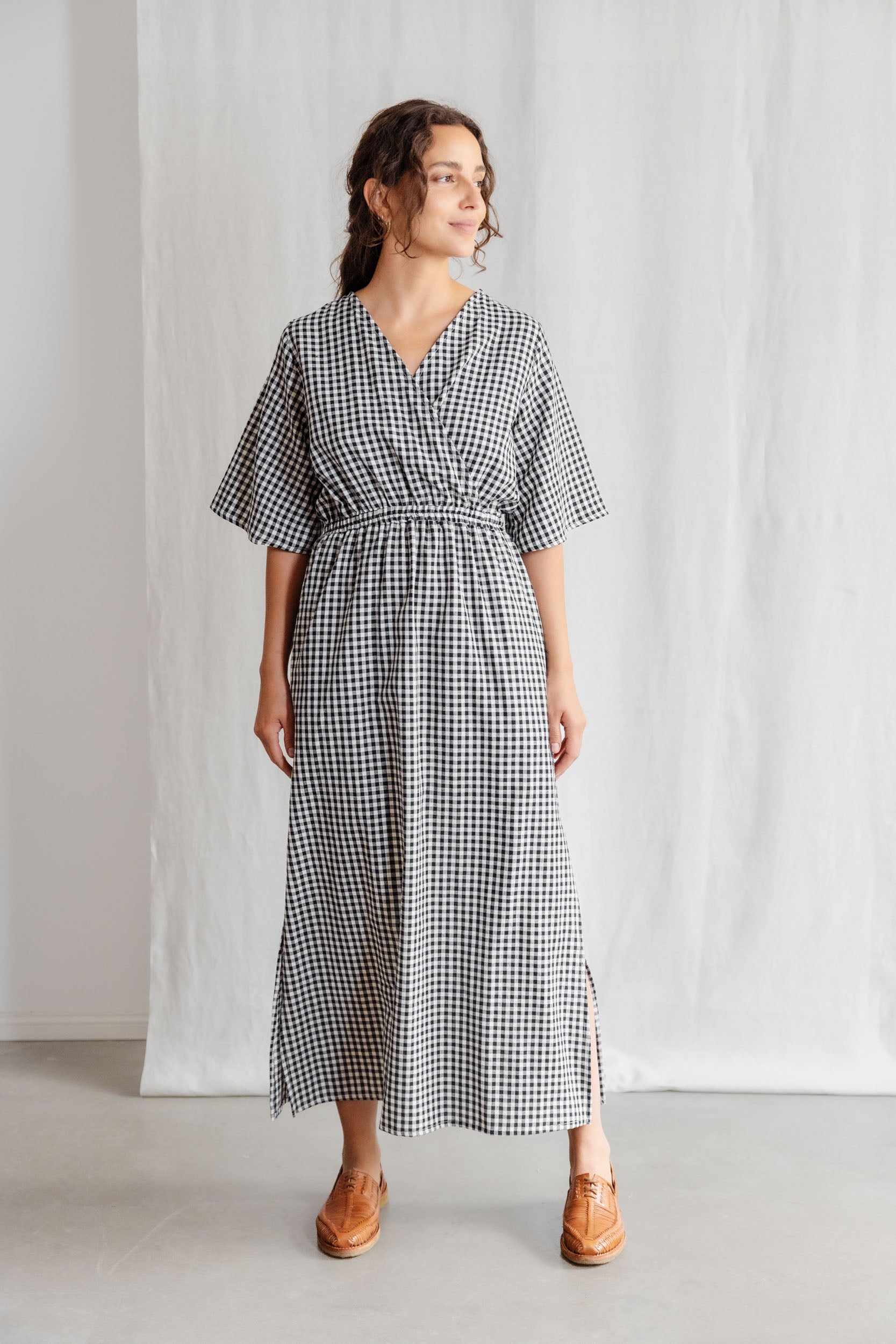 Organic cotton dress Vasi Checked