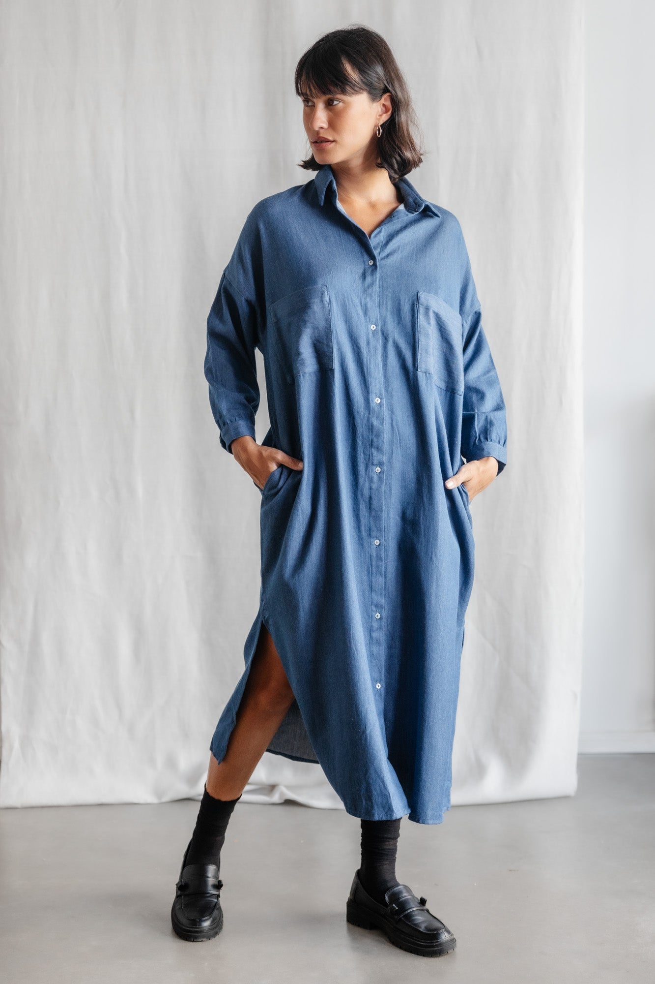 organic cotton denim dress Ananya Denim