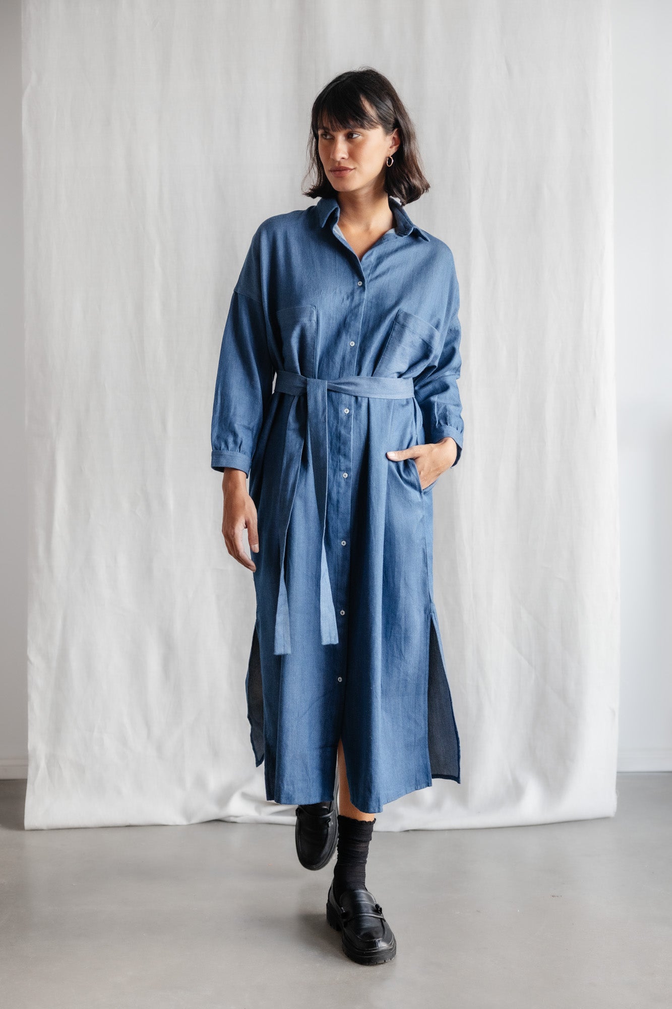 organic cotton denim dress Ananya Denim