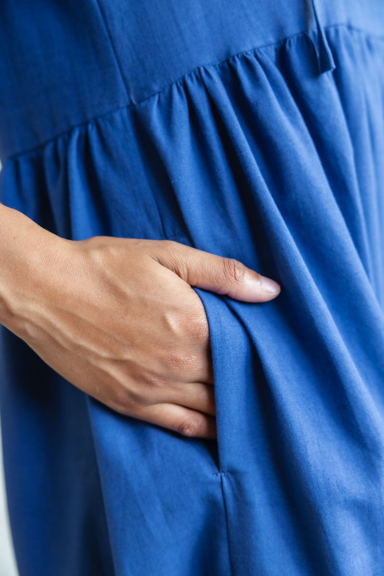 Bio-Baumwoll Kleid Paudali Kobaltblau