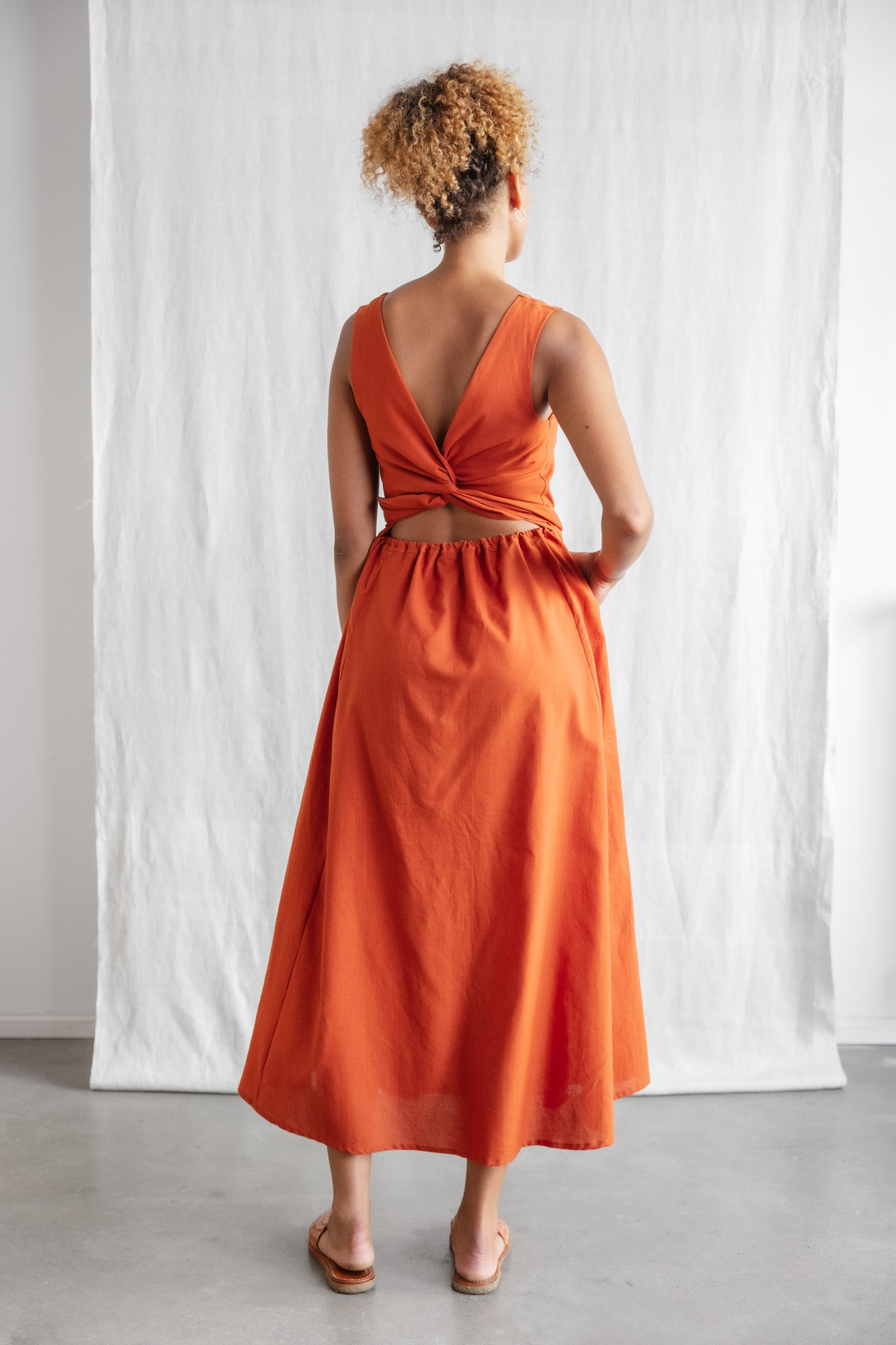 Bio-Baumwoll Kleid Khushi Terracotta