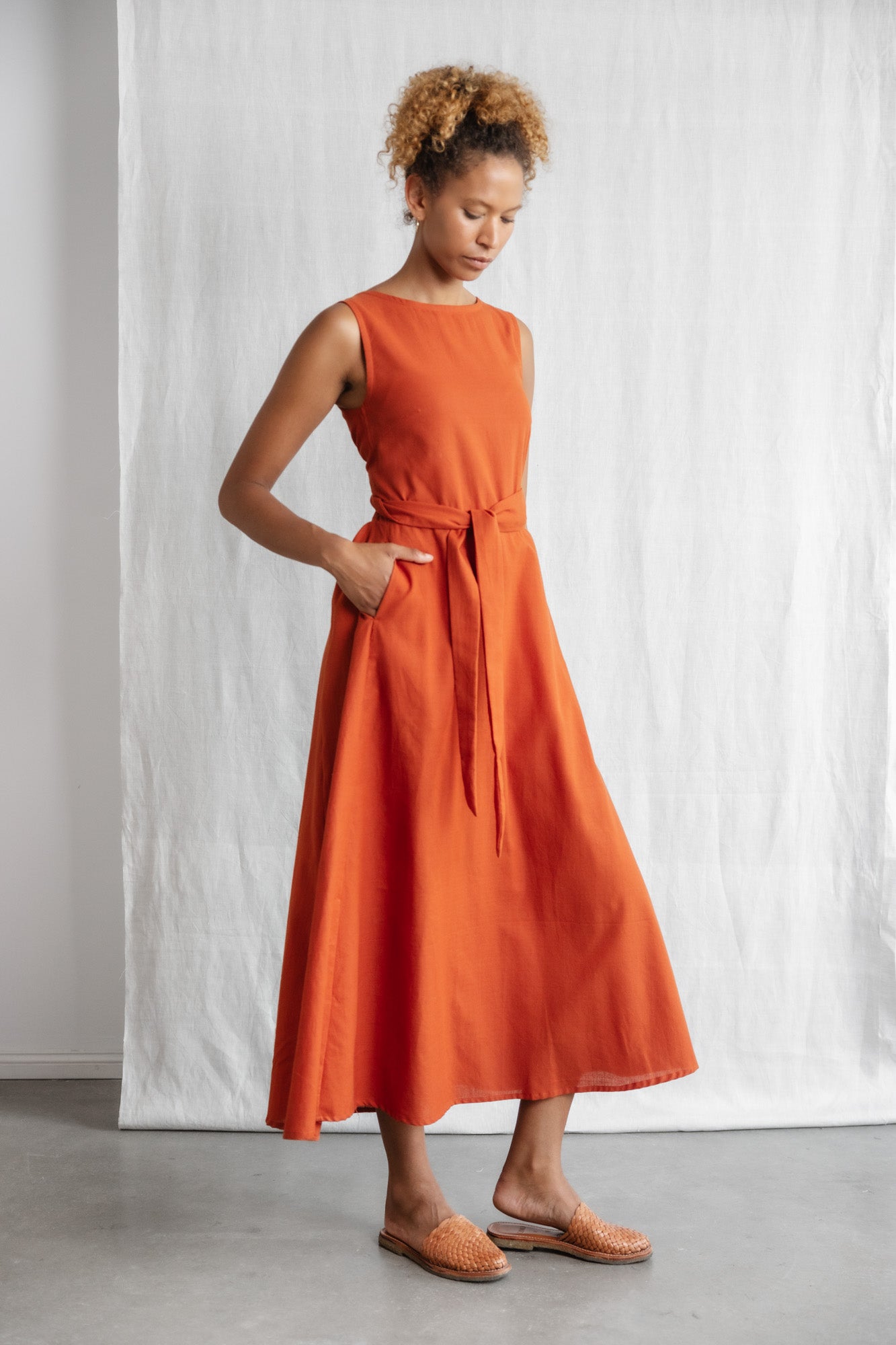 Bio-Baumwoll Kleid Khushi Terracotta