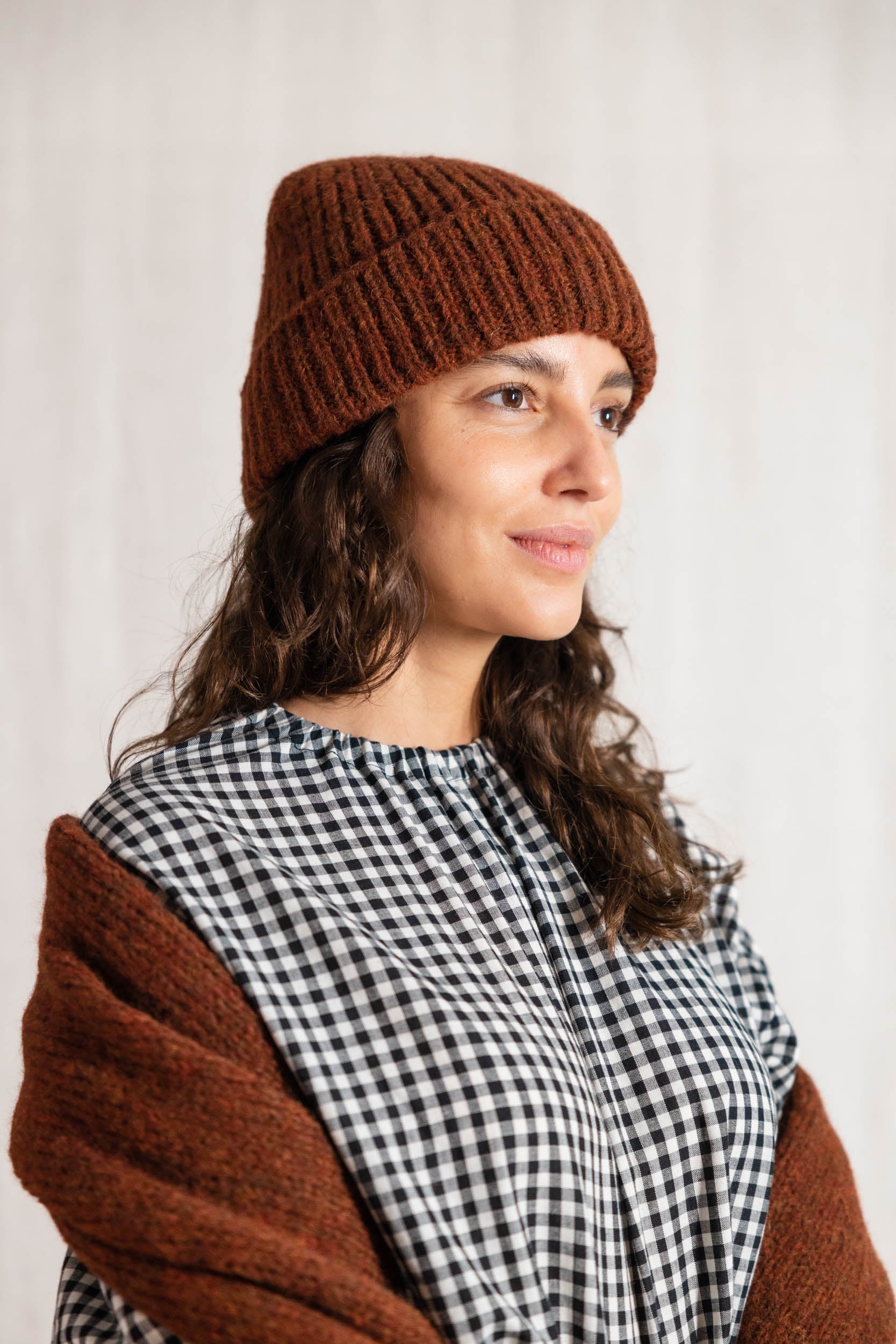 Baby-Alpaka Mütze Anatico Kastanie