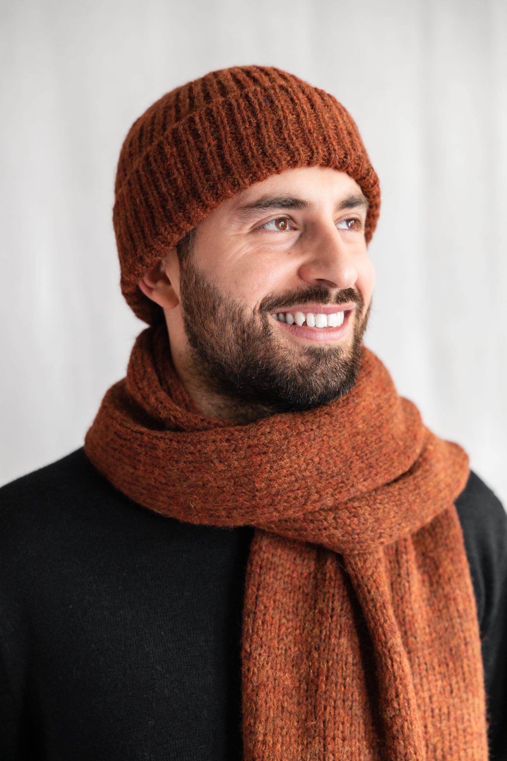 Baby-Alpaka Mütze Anatico Kastanie