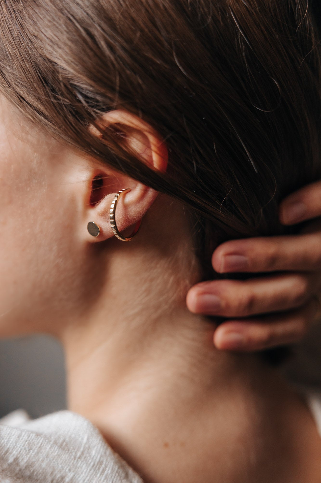 Ear Cuff Ring Bahut Brass
