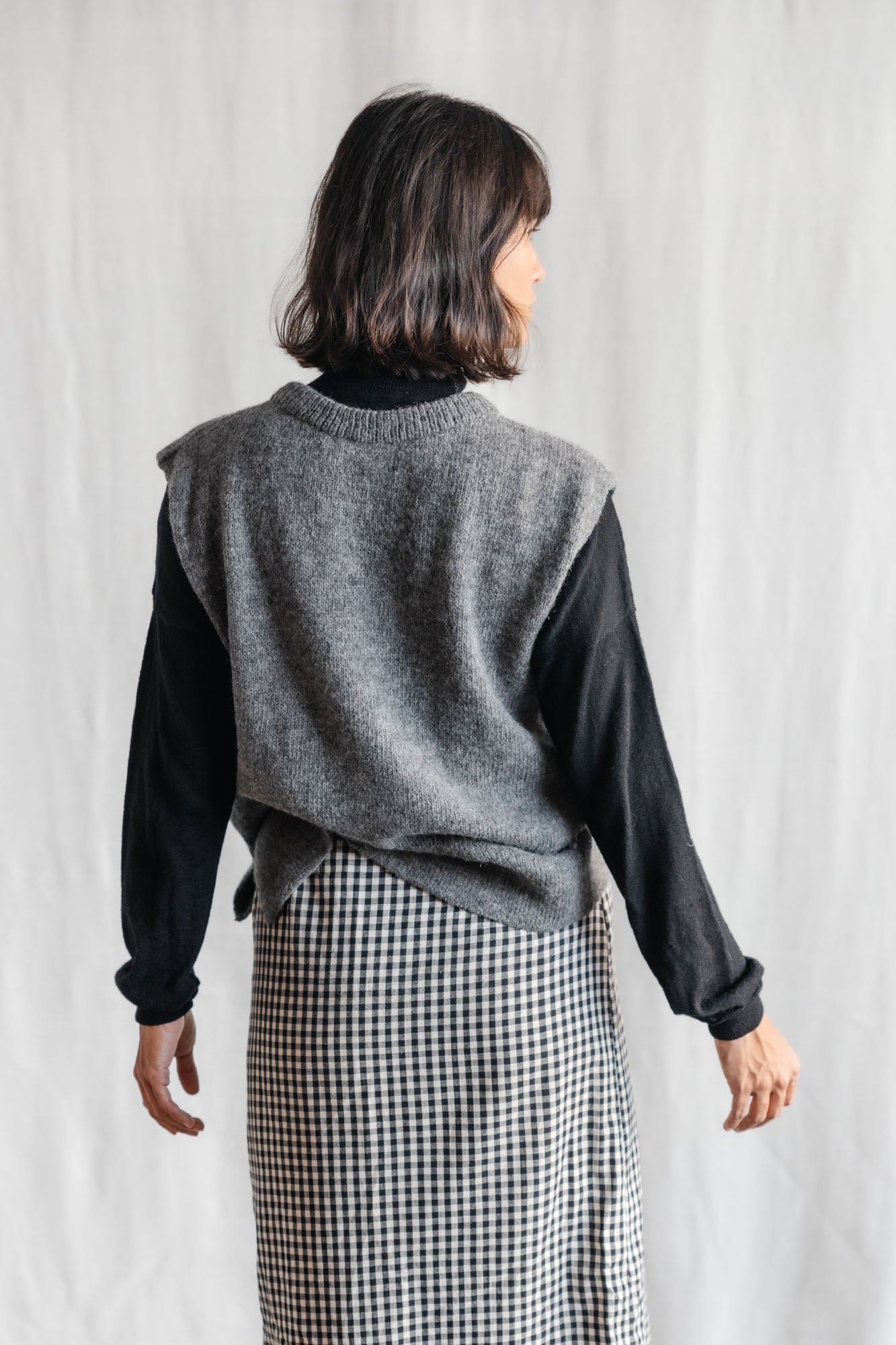 Baby Alpaca Cardigan Puno Dark Grey
