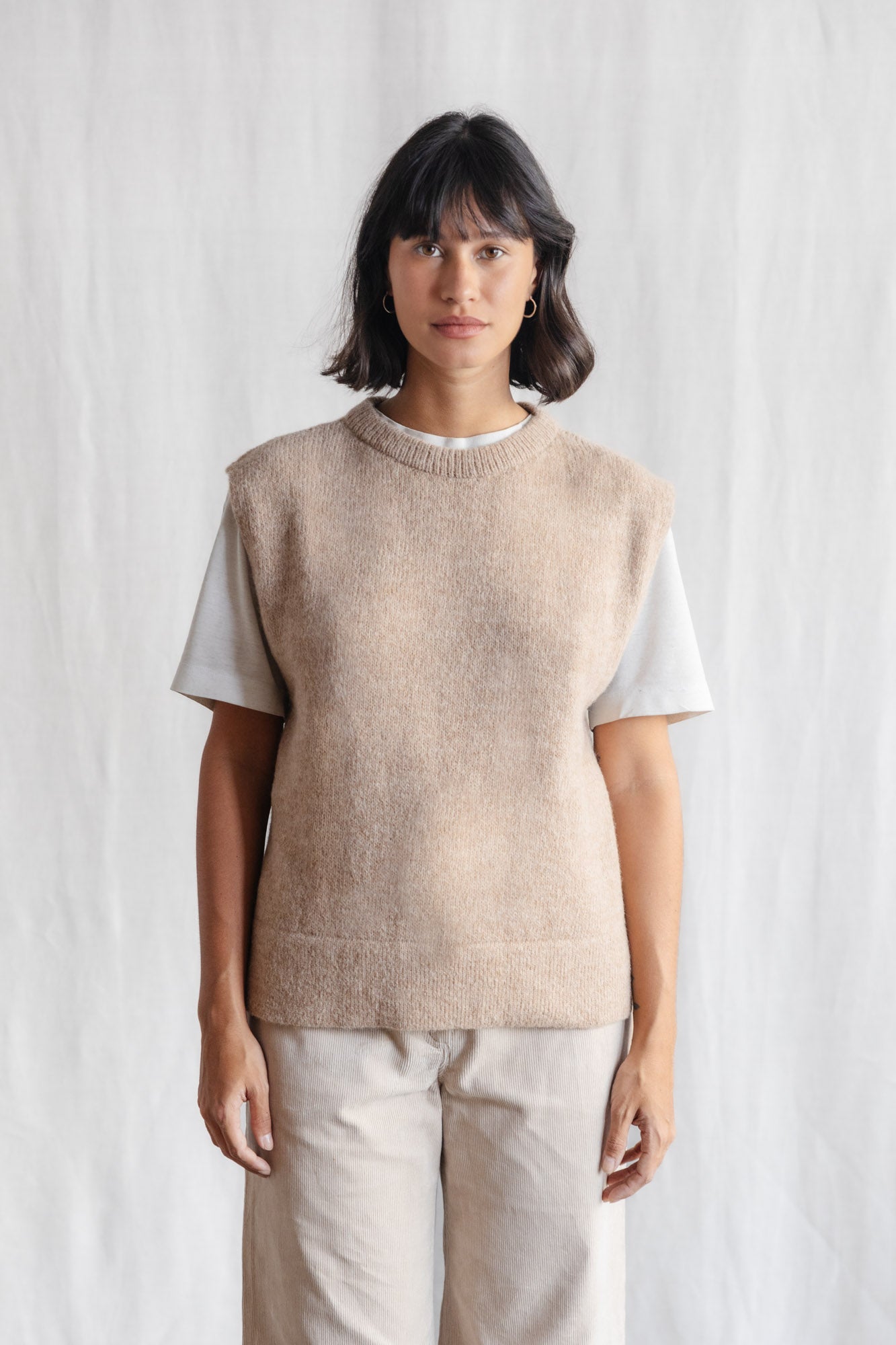 Baby-Alpaka Pullunder Puno Sand