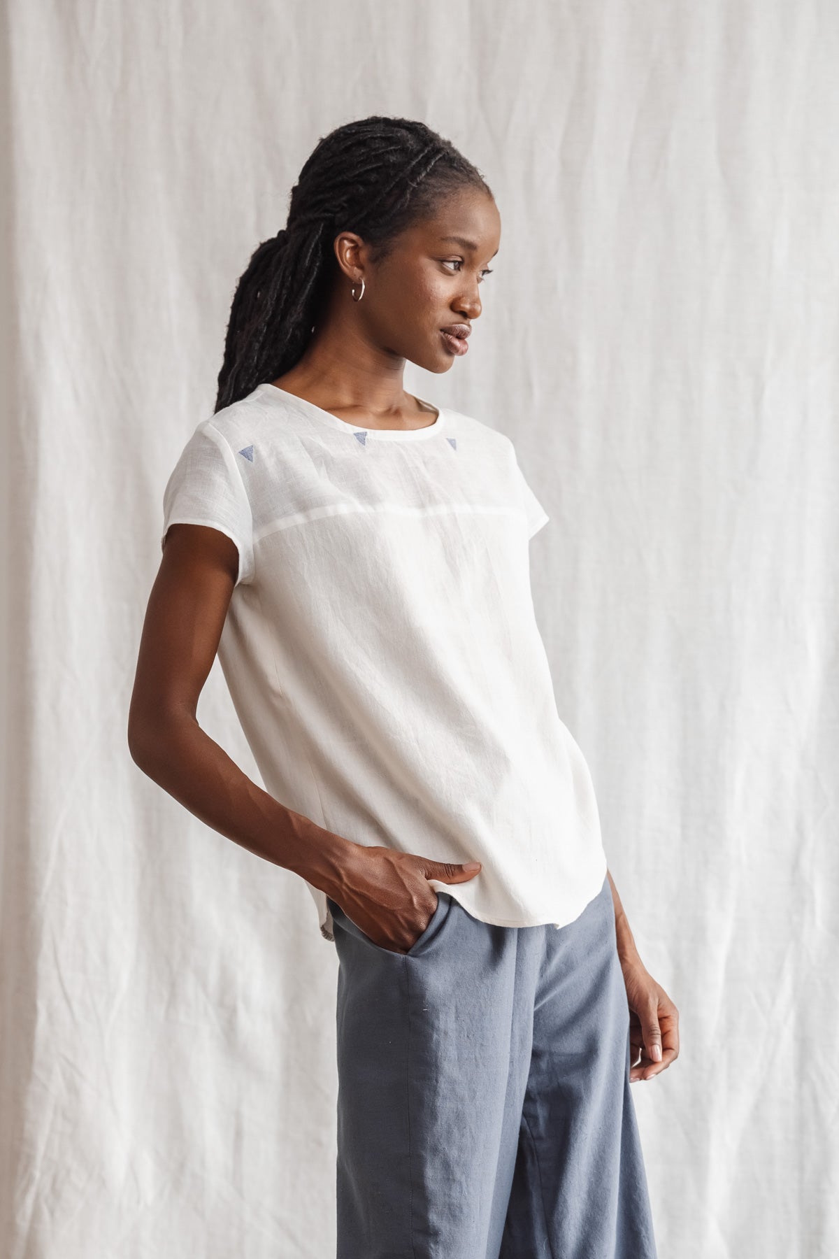 Organic Cotton Shirt Shalin Cream