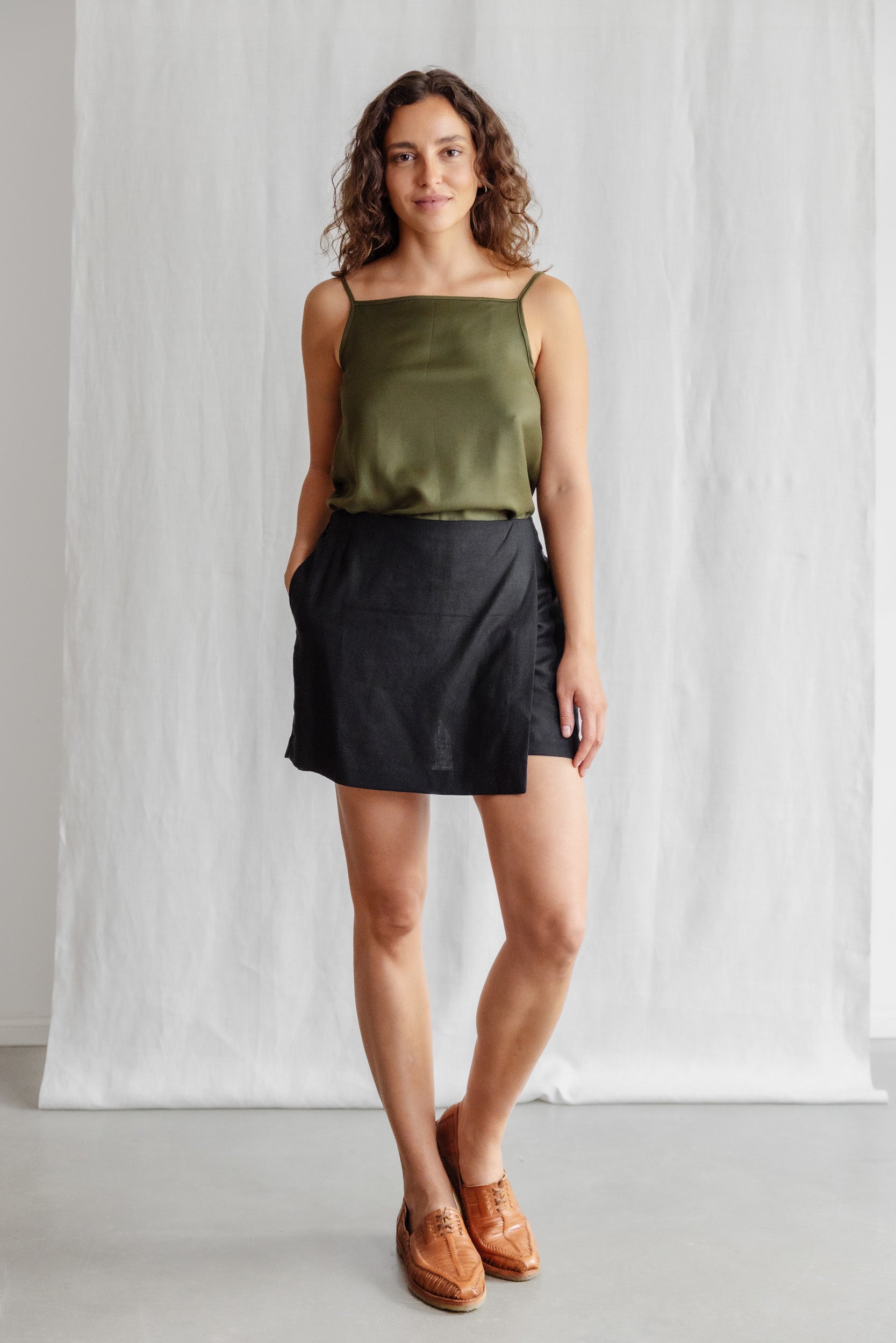 Hemp/Tencel Skort Safiya Black