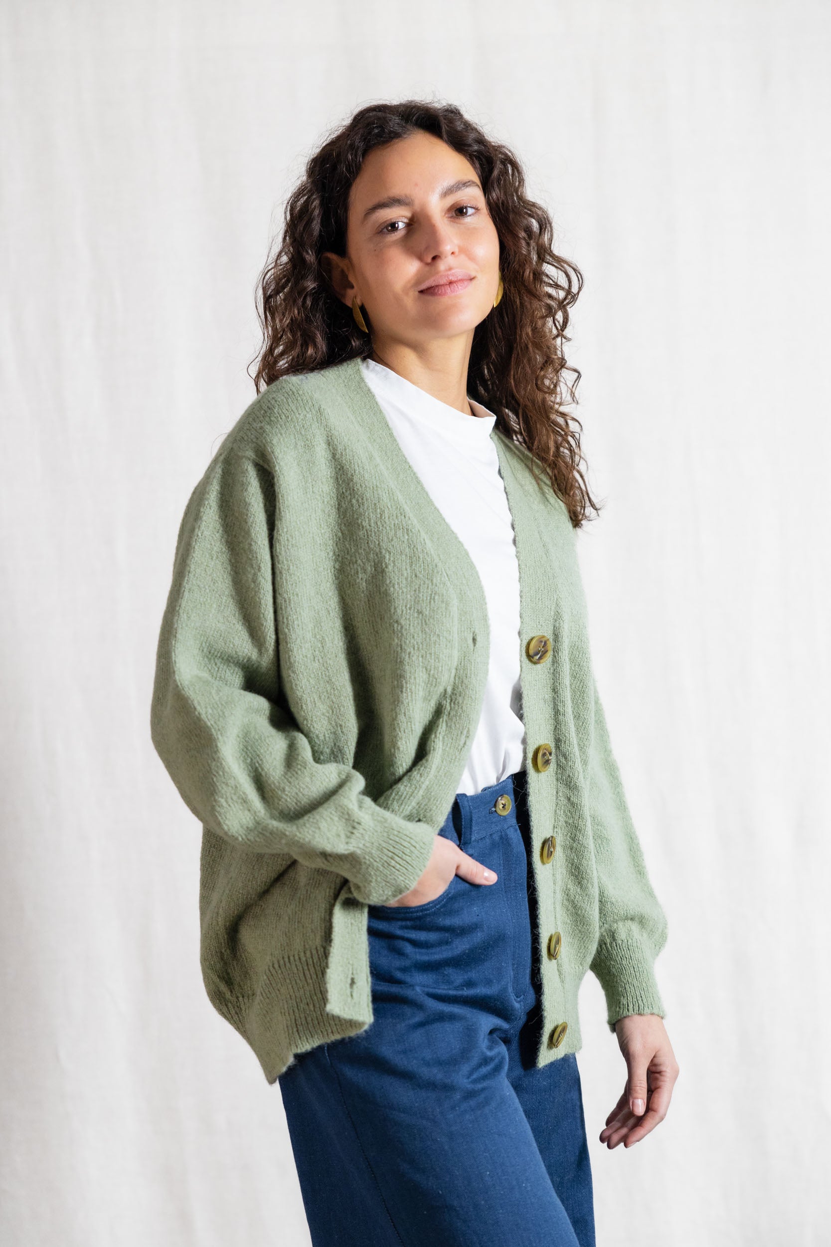 Baby-Alpaka Strickcardigan Iquitos Mint