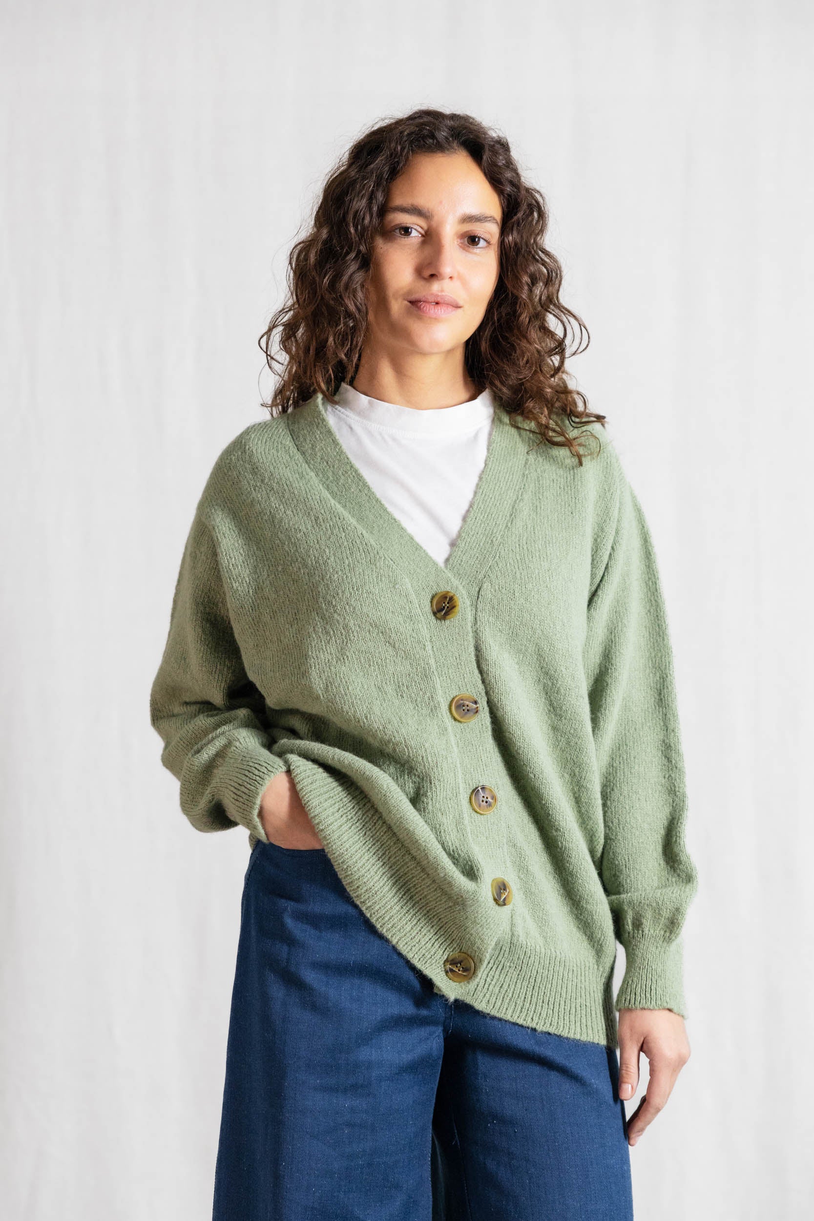 Baby-Alpaka Strickcardigan Iquitos Mint