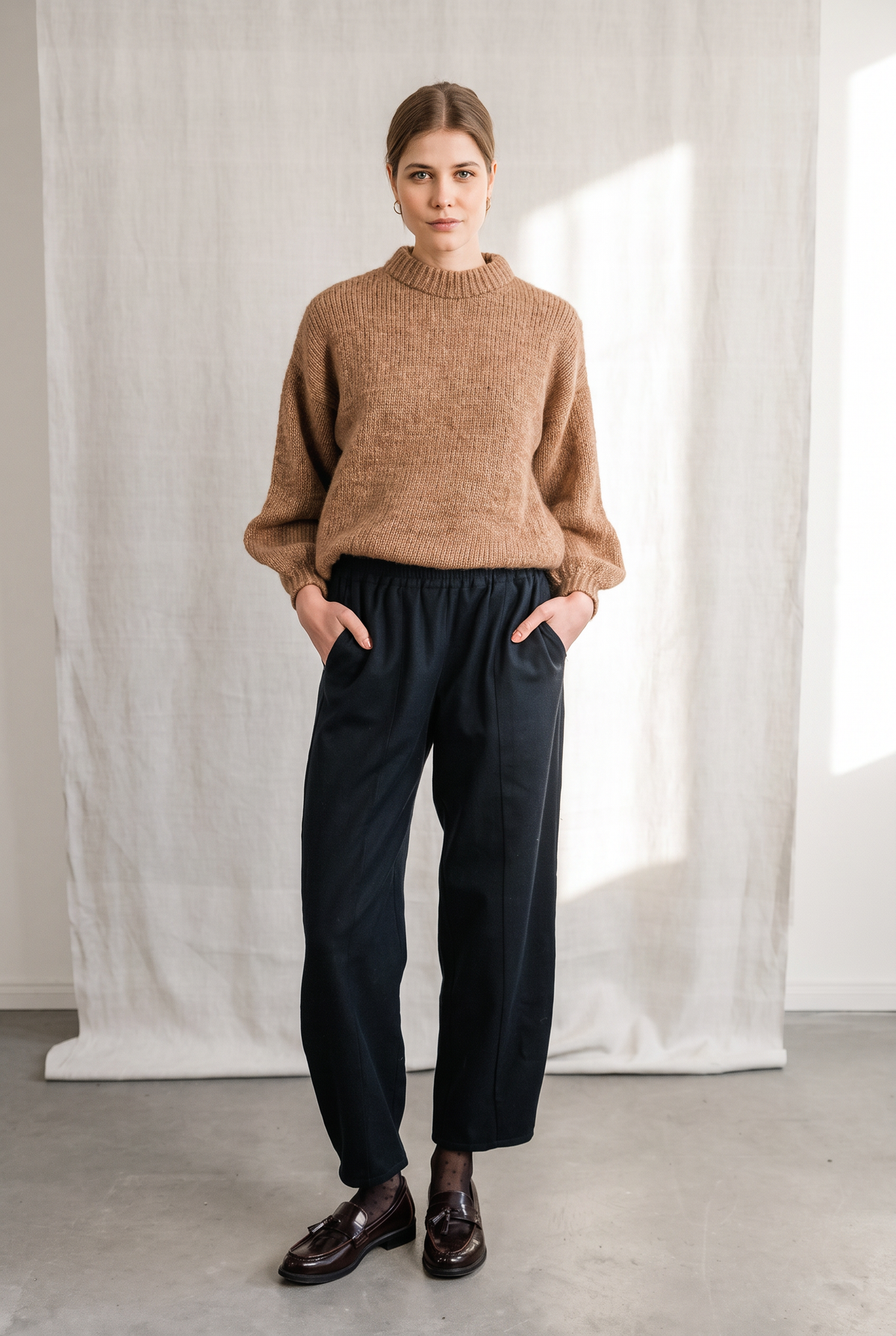 Baby-Alpaka Strickpullover Lupuna Camel