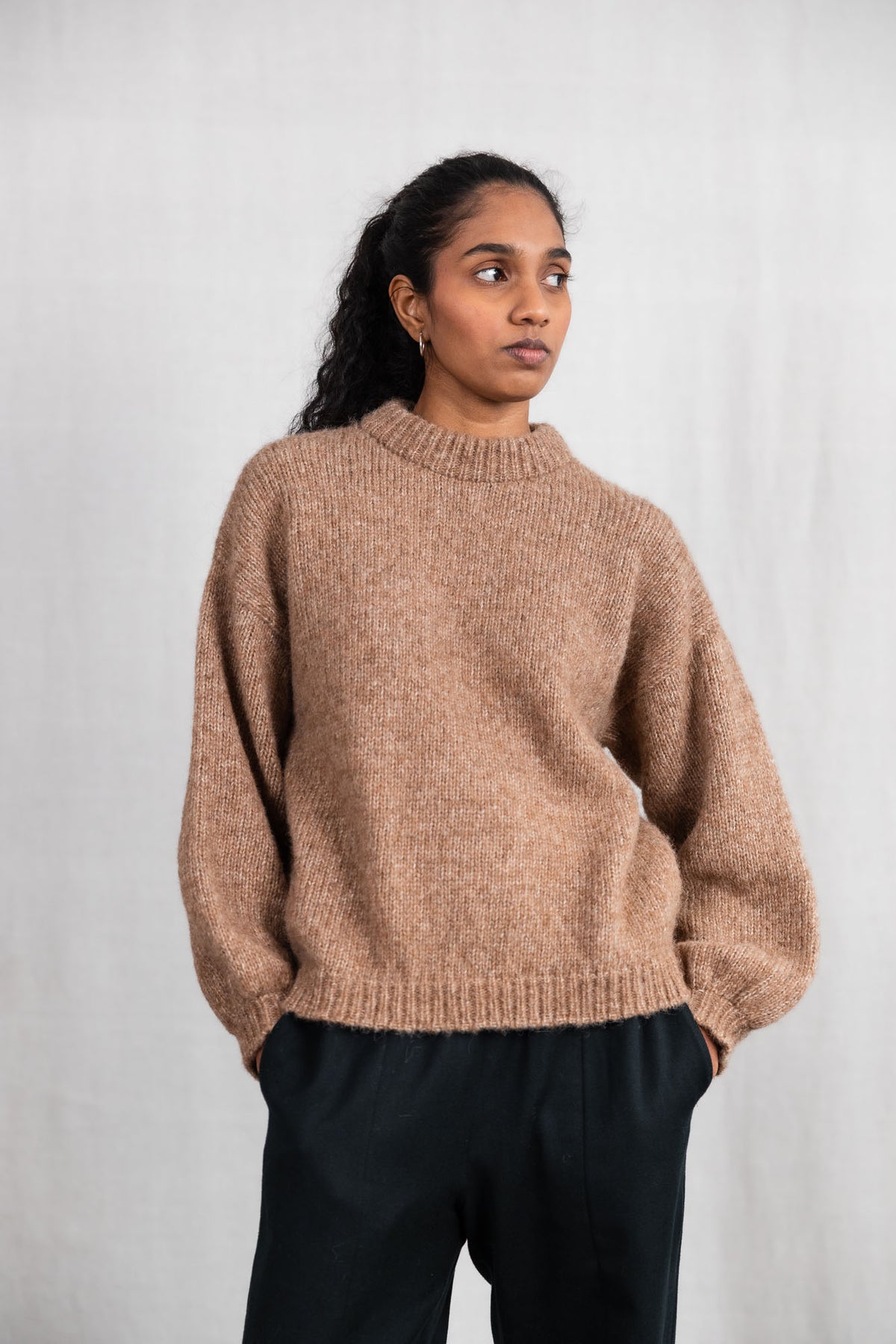 Baby-Alpaka Strickpullover Lupuna Camel