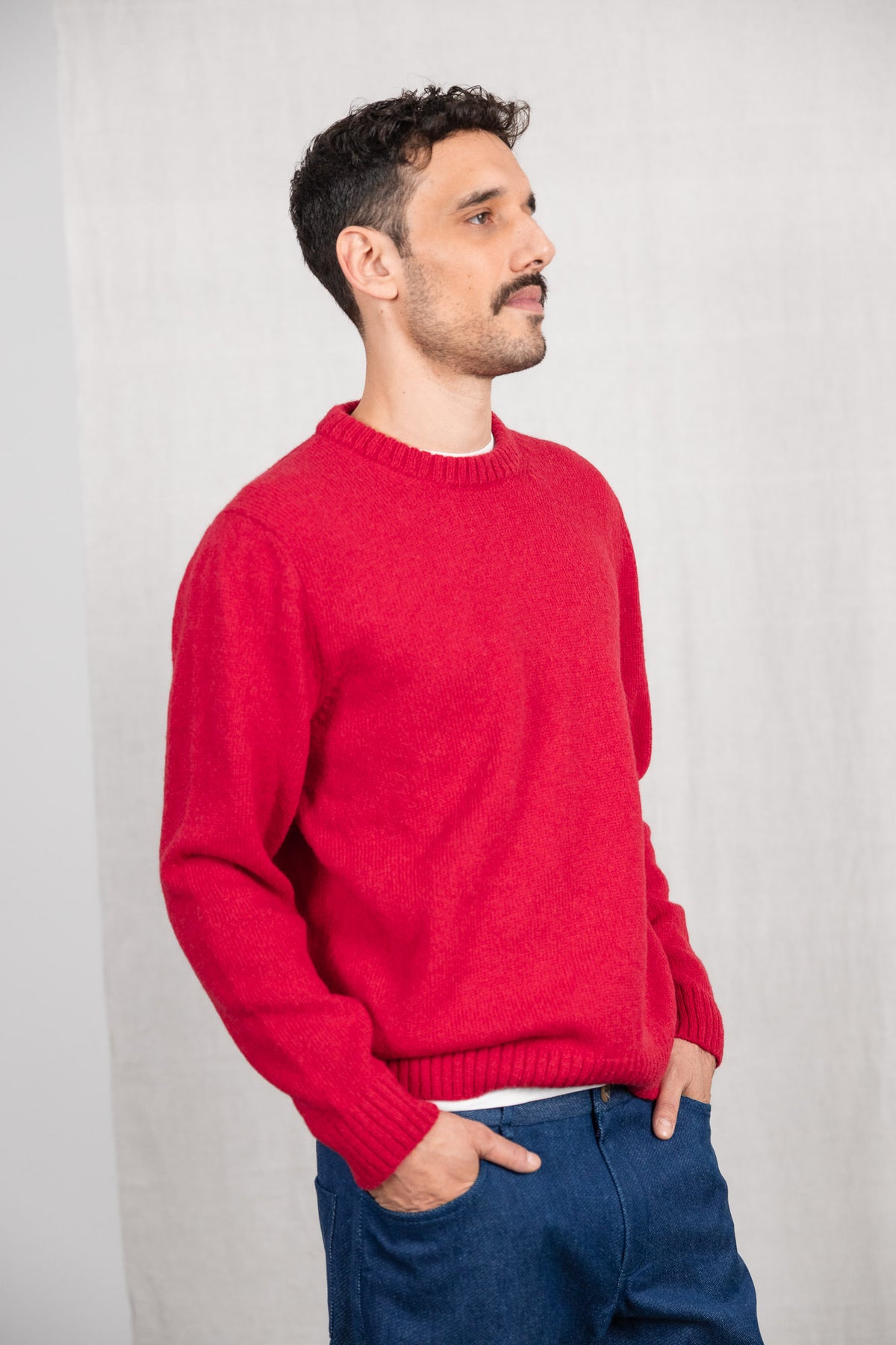 Baby-Alpaka Strickpullover Saposoa Koralle