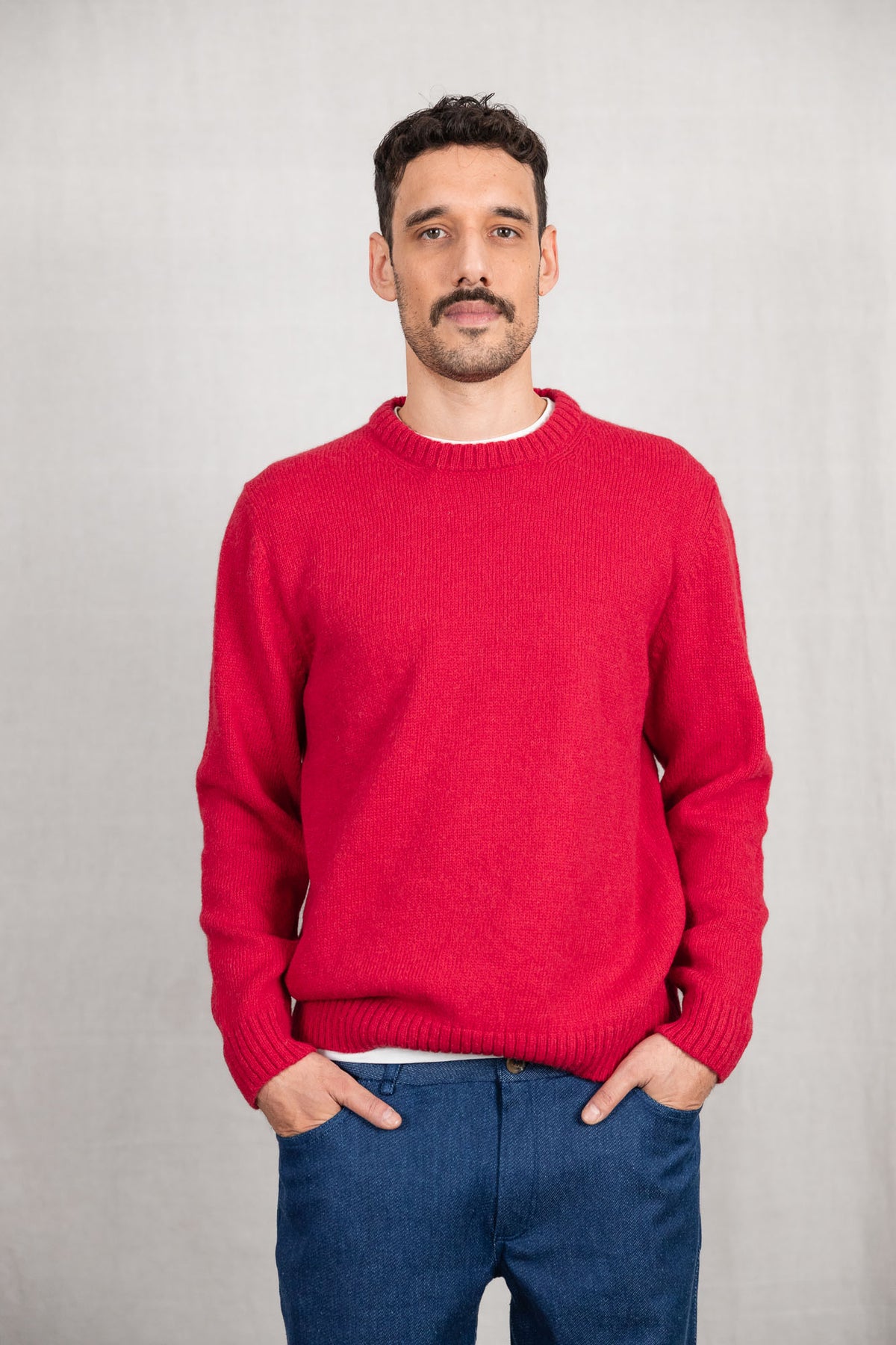 Baby-Alpaka Strickpullover Saposoa Koralle