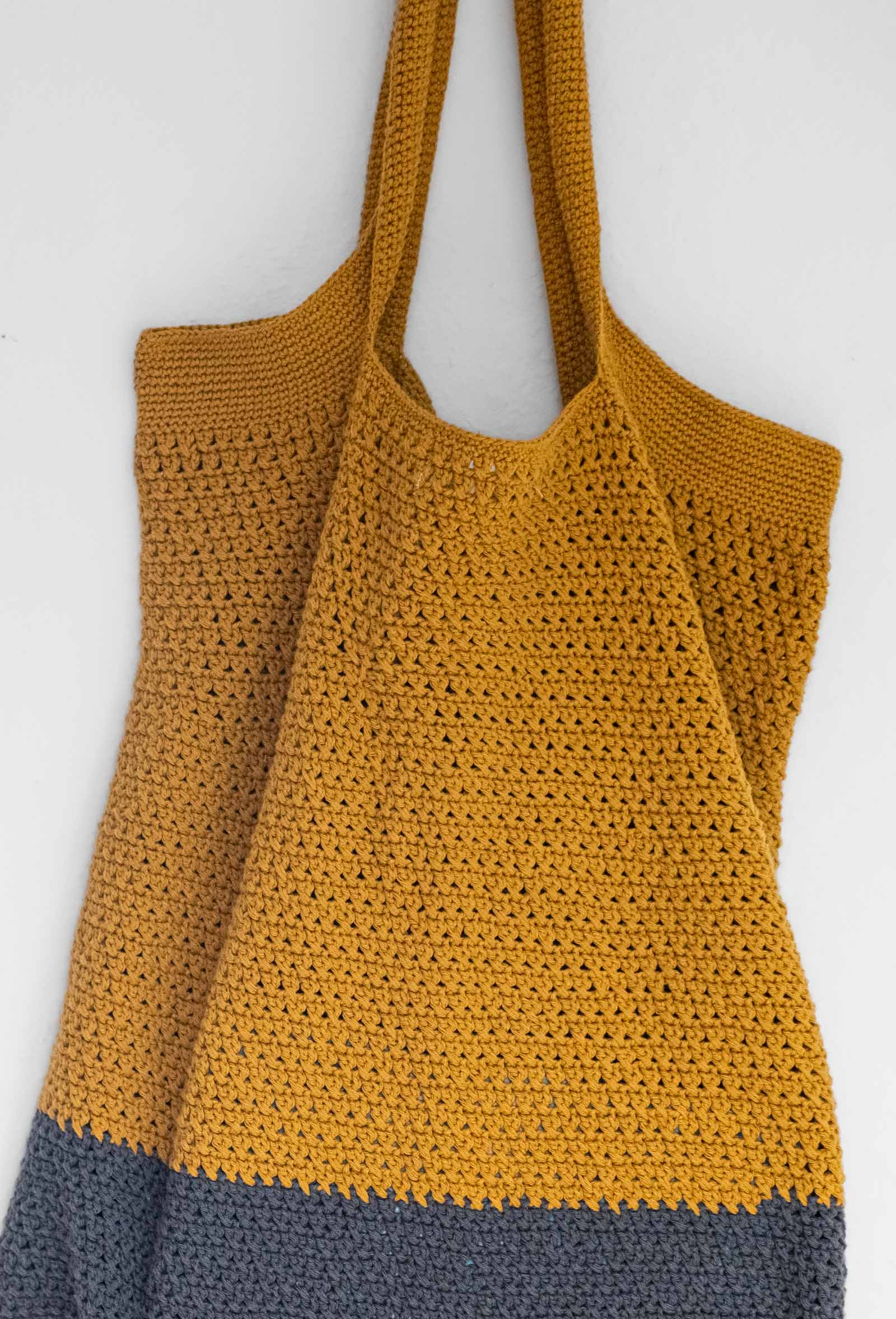 Organic cotton shopper Meesu curry/grey