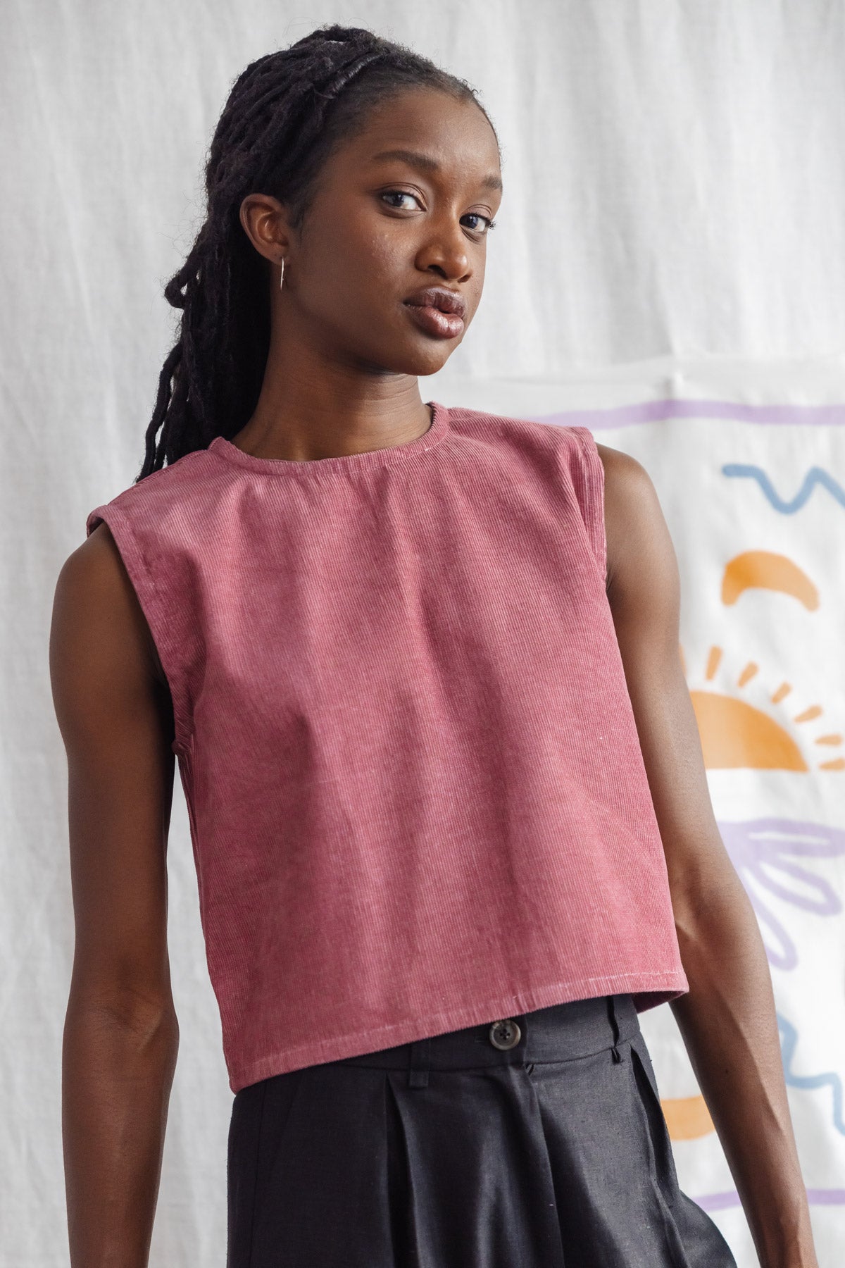 Organic Cotton Cord Top Arman Old Pink