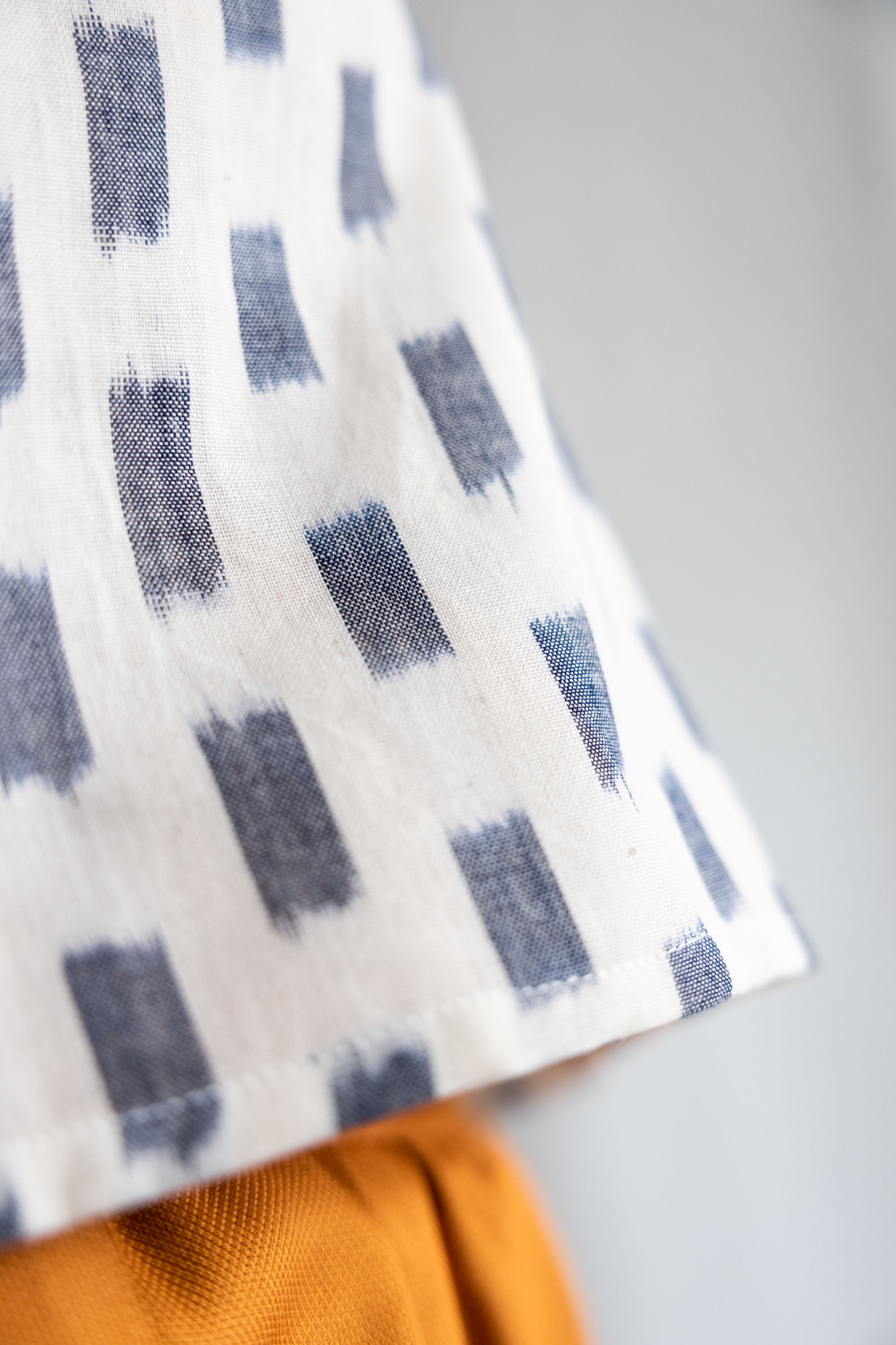 Organic Cotton Top Kiran Ikat White
