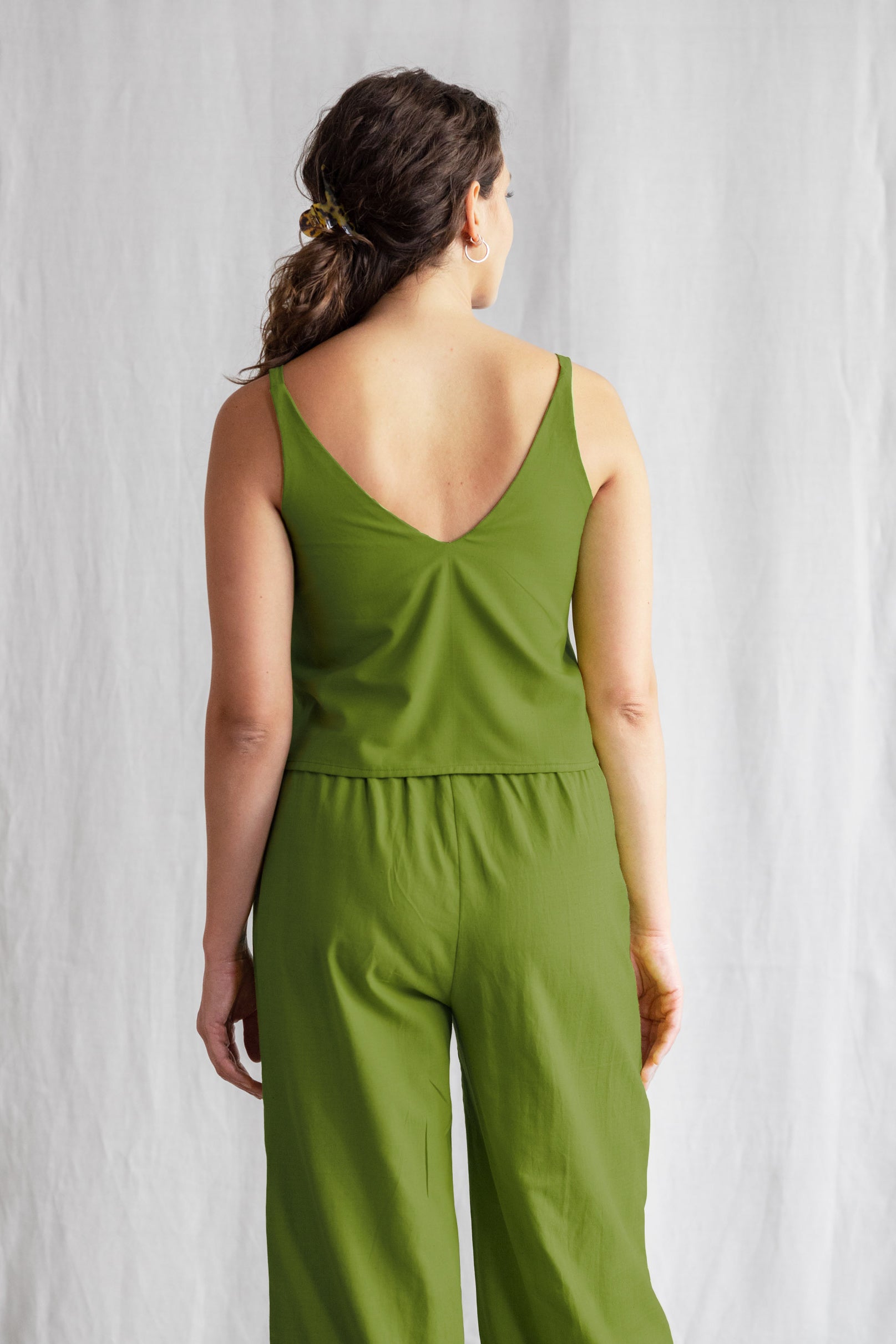 Bio-Baumwoll Croptop Iyani Basilikum