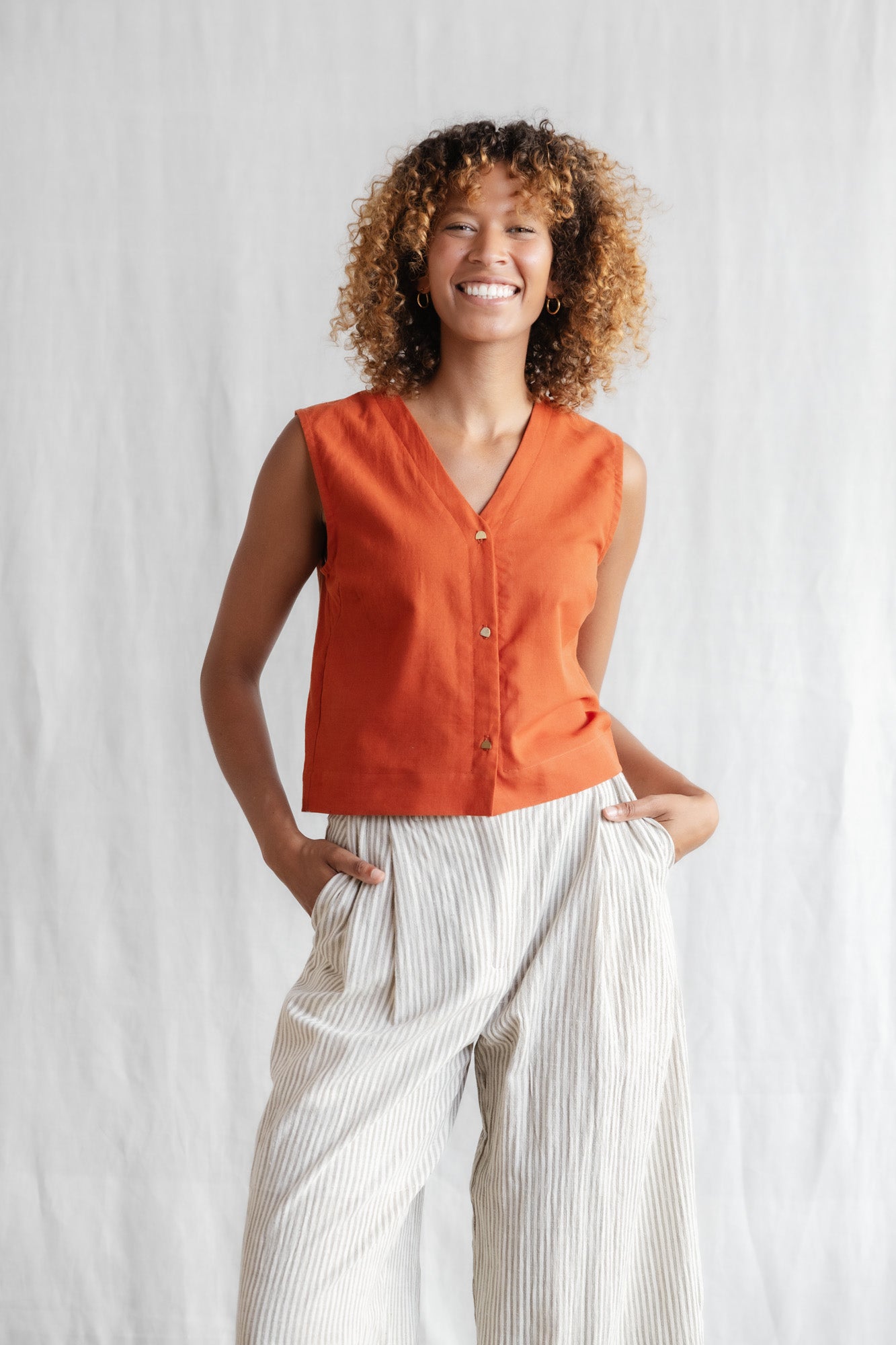Organic cotton top Chatania Terracotta