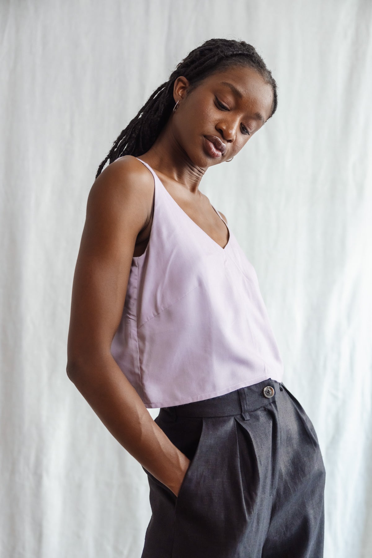 Ecovero Croptop Iyani Flieder