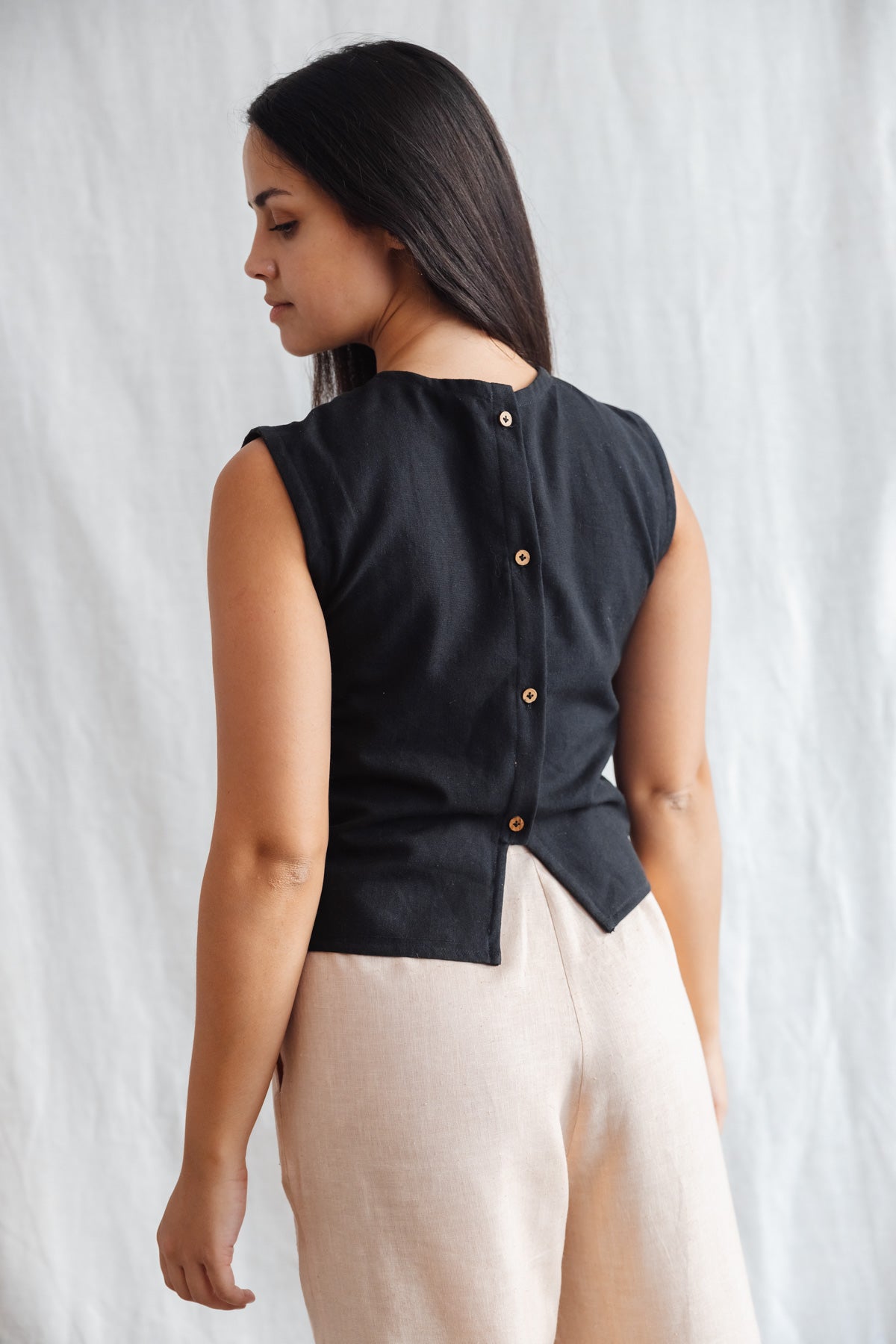 Hemp/Tencel Top Arman Black