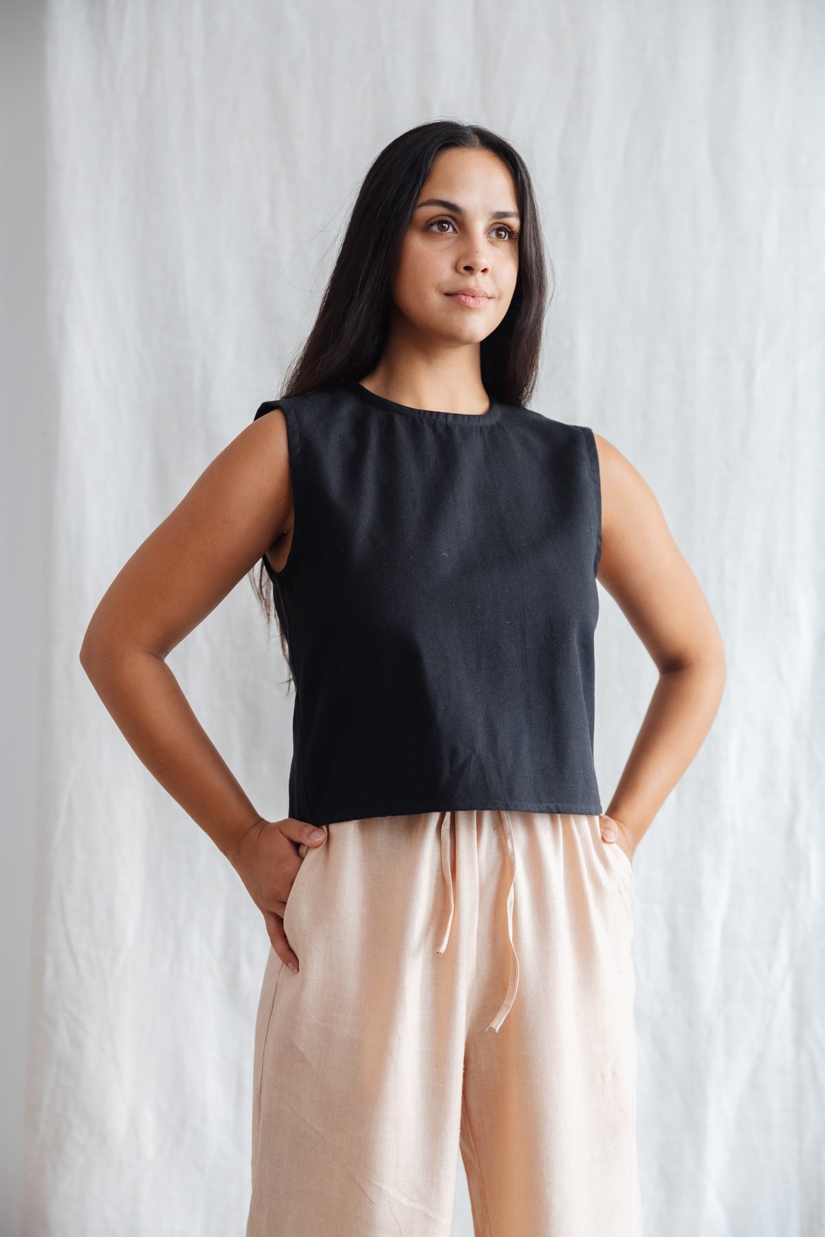 Hemp/Tencel Top Arman Black