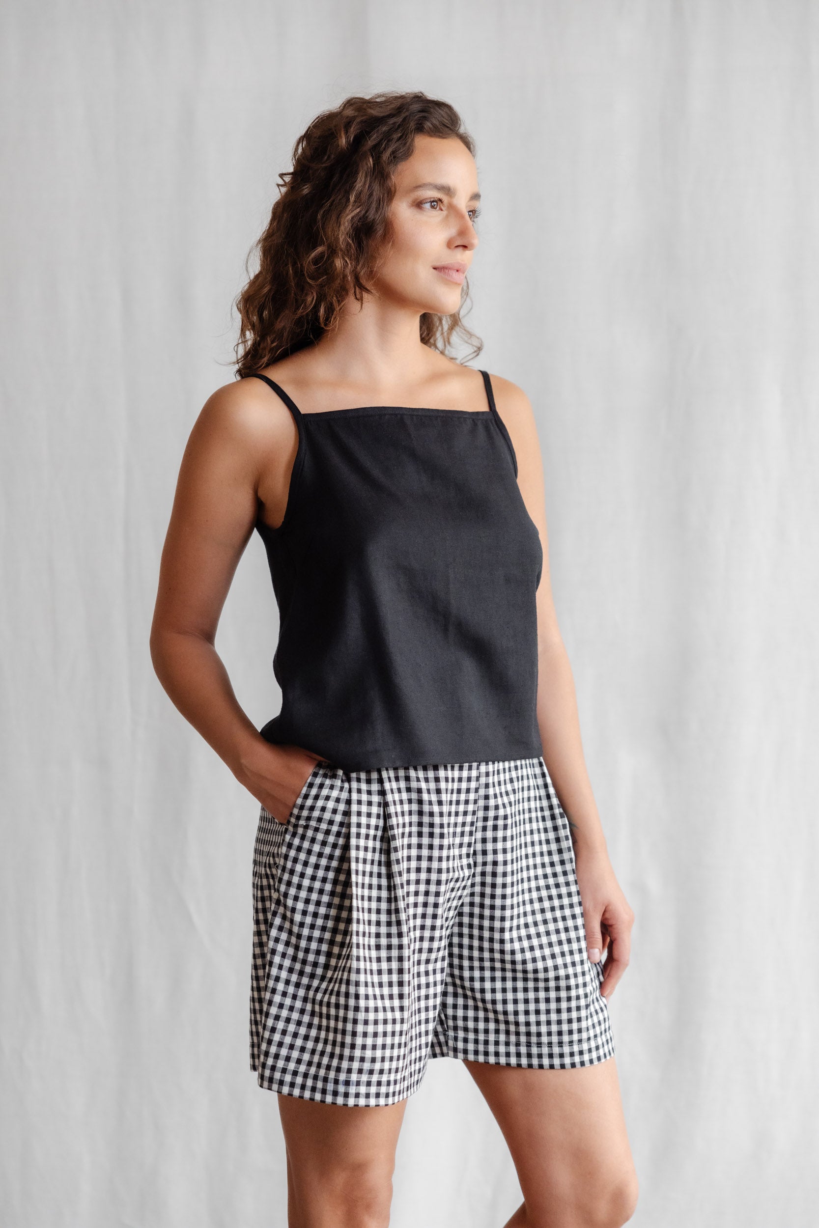 Hanf/Tencel Trägertop Leyla Schwarz