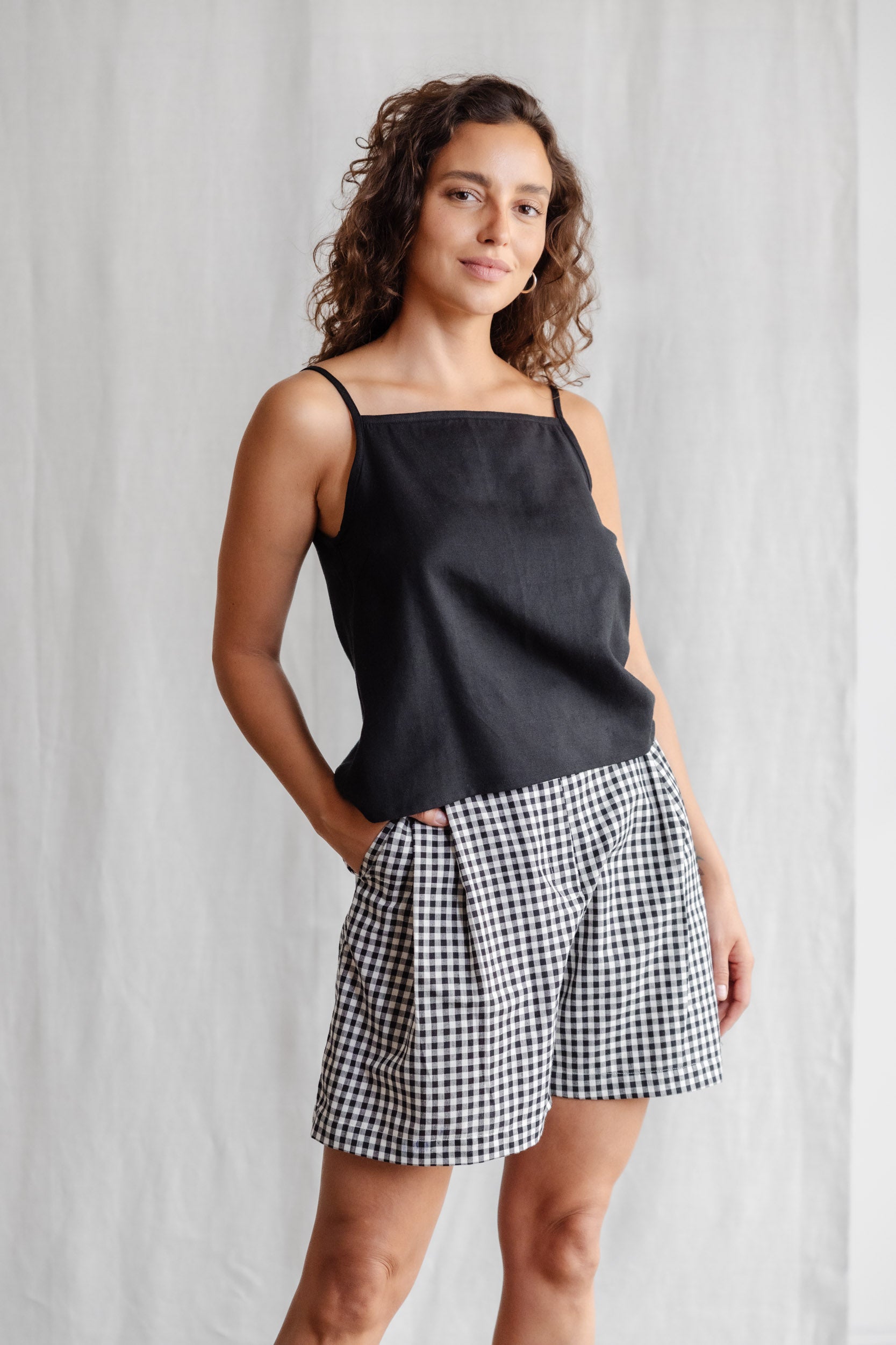 Hanf/Tencel Trägertop Leyla Schwarz
