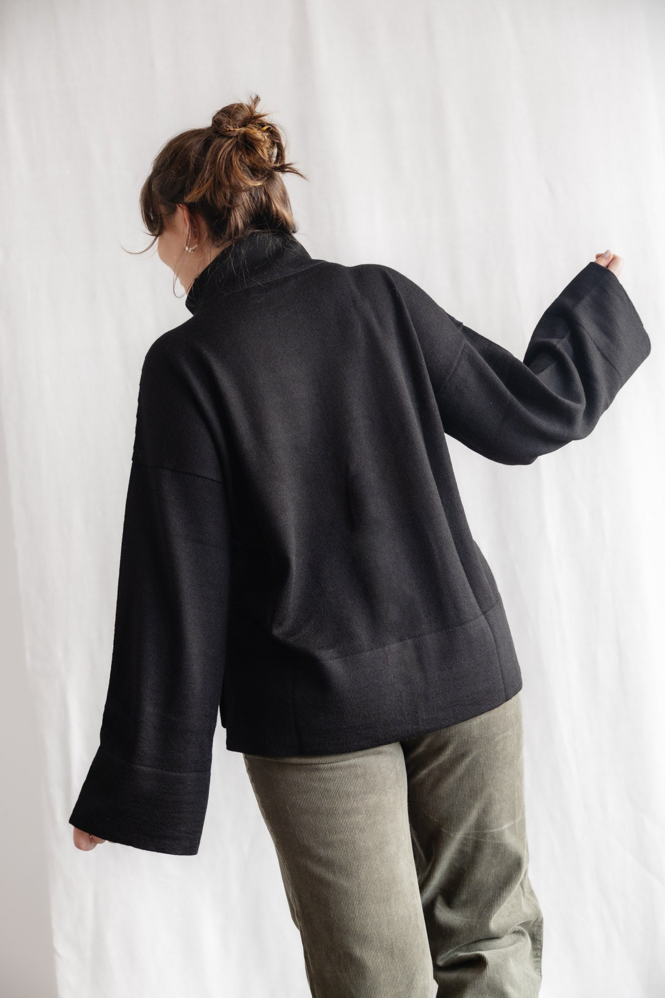 Baby Alpaca Turtleneck Knitted Sweater Atico Black