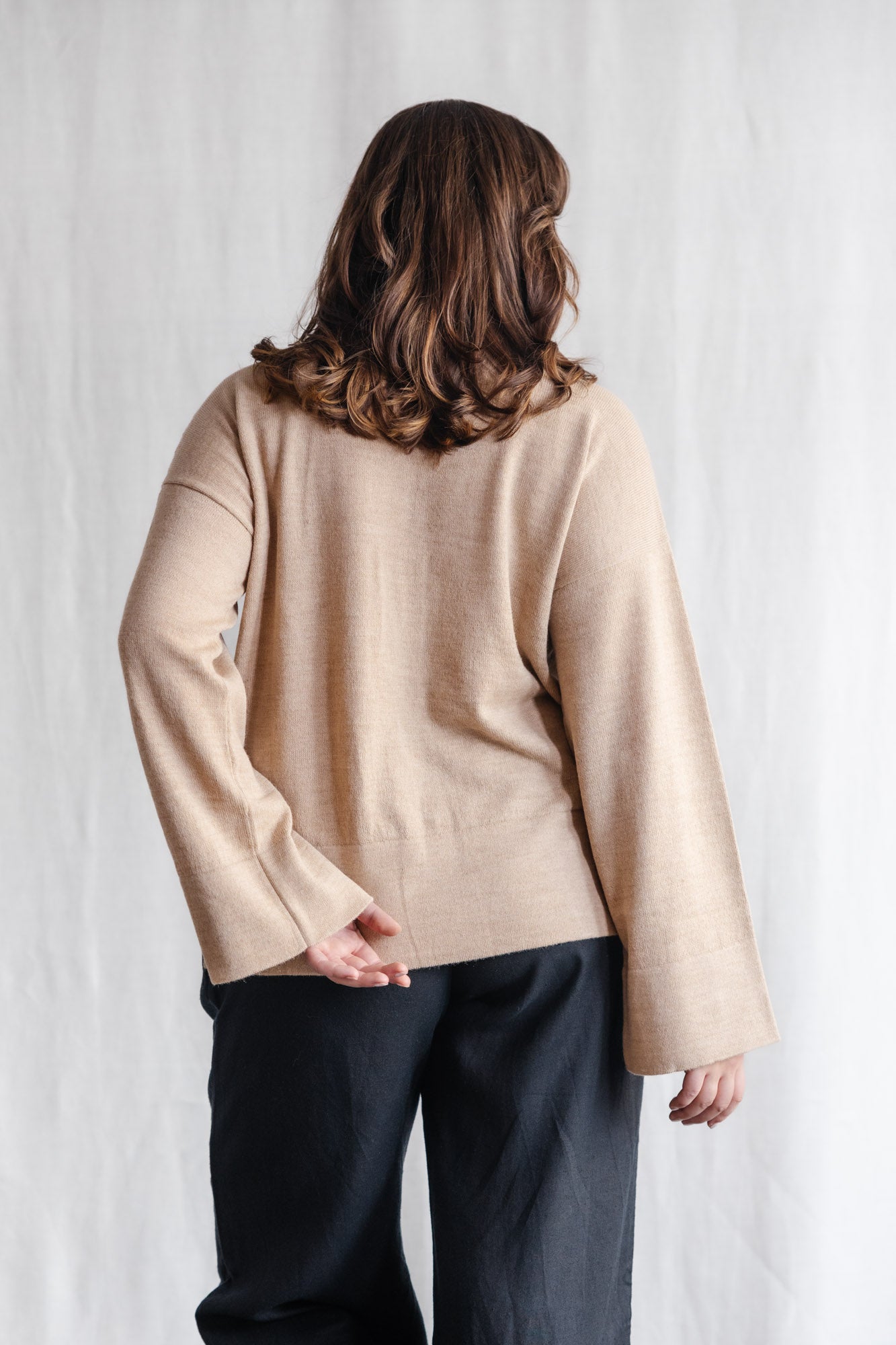 Baby Alpaca Turtleneck Knitted Sweater Atico Beige