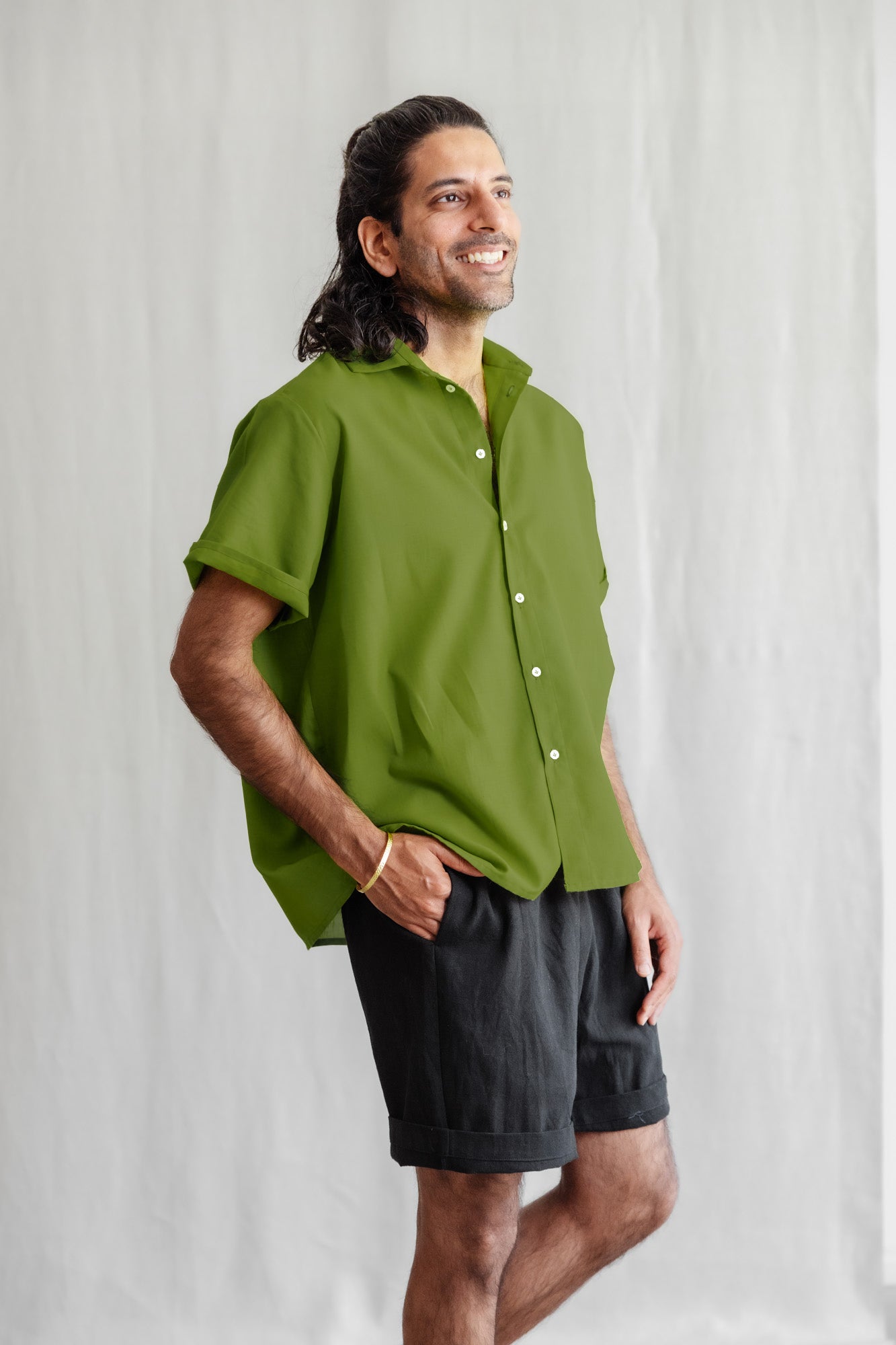 Organic Cotton Shirt Neha Basil