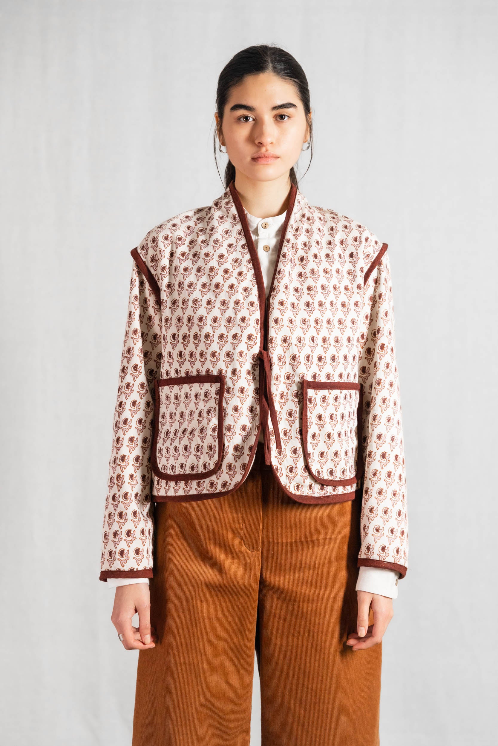 Bio-Baumwoll Wendejacke Dhaarti Blockprint