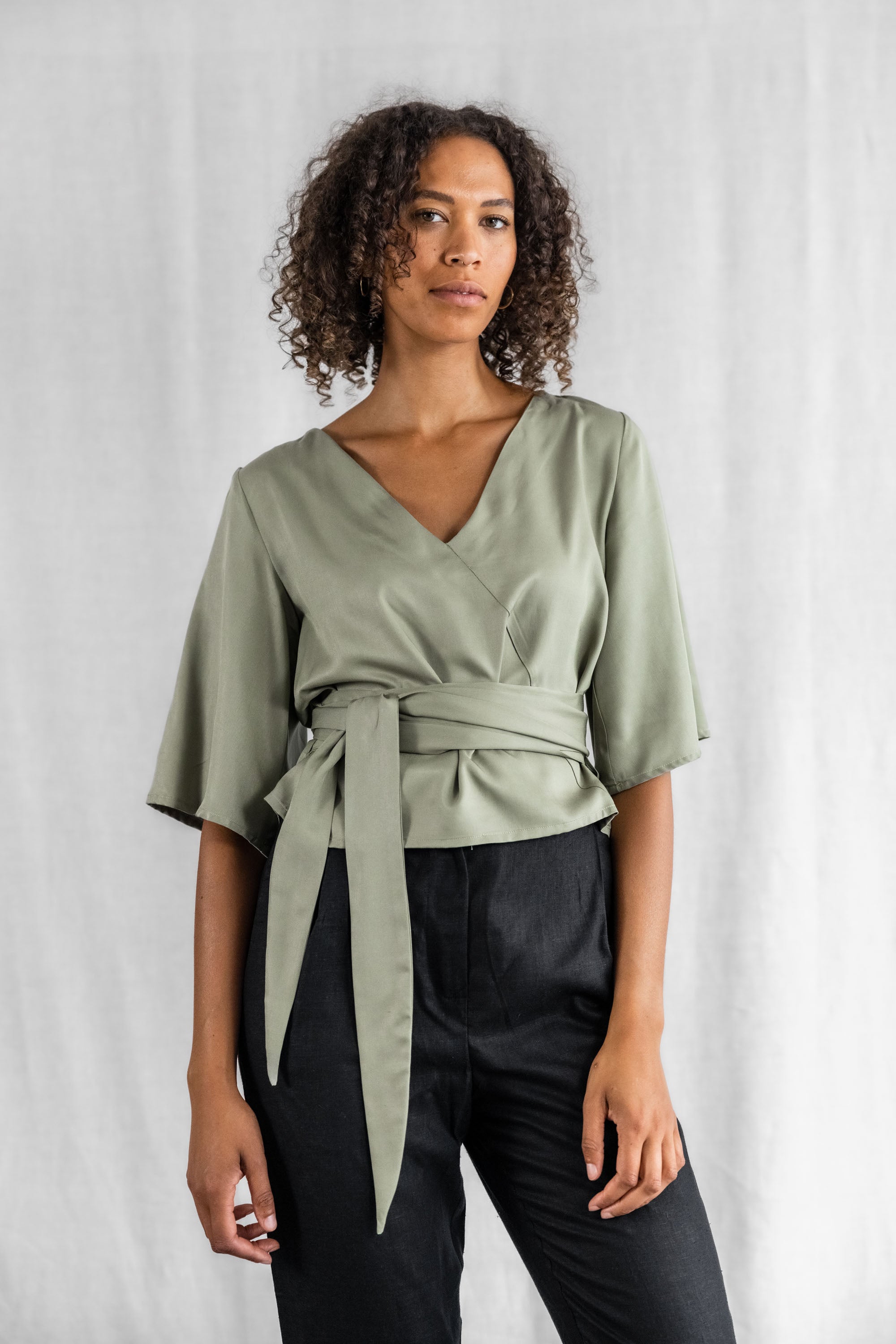 Modal blouse Vasanta Matcha