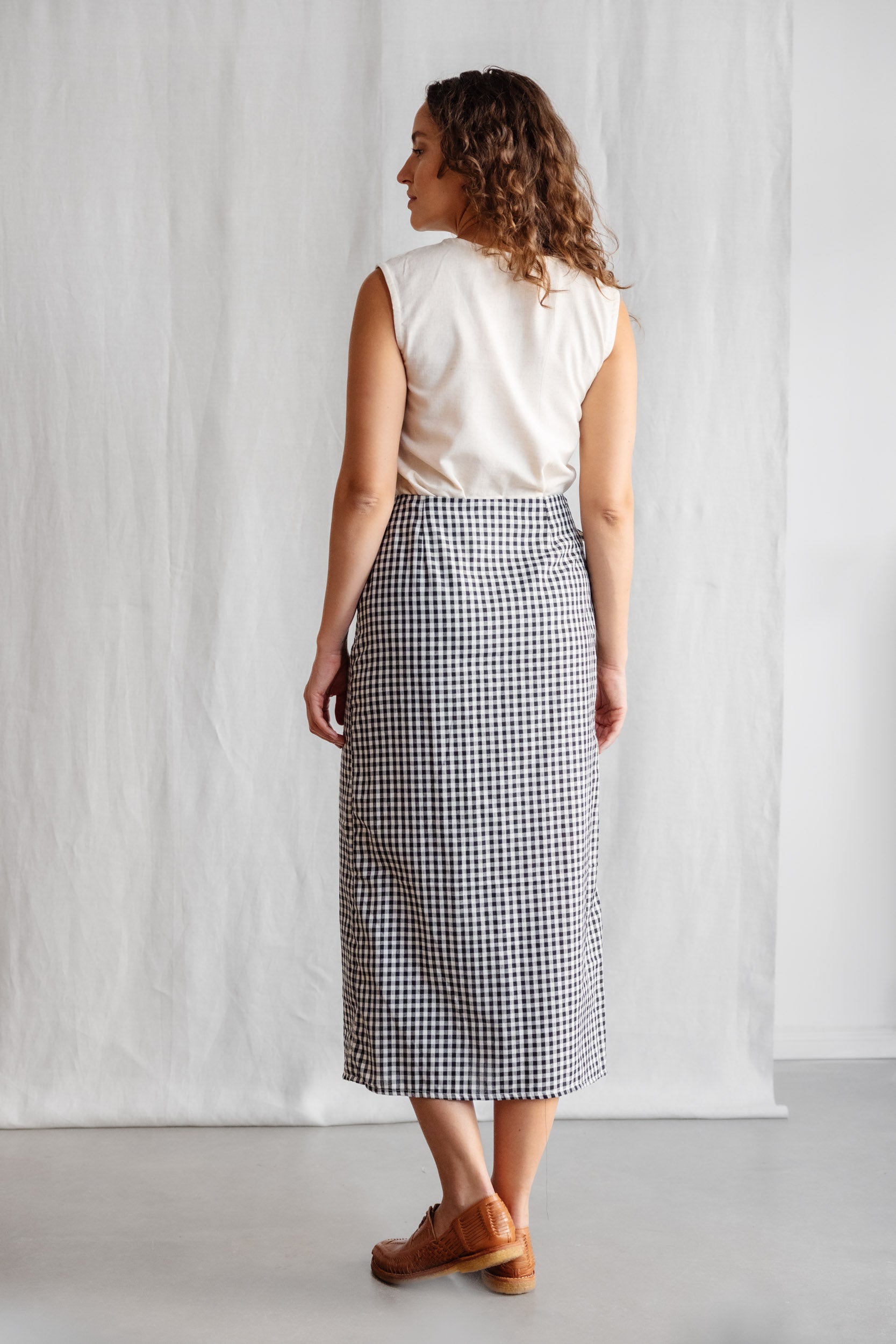 Bio-Baumwoll Wickelrock Tanvi Kariert
