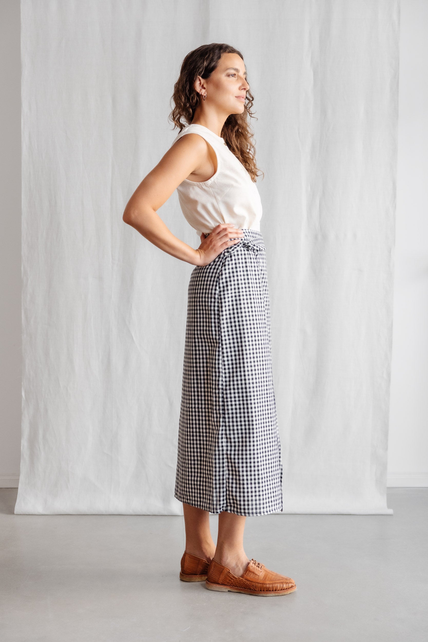 Bio-Baumwoll Wickelrock Tanvi Kariert