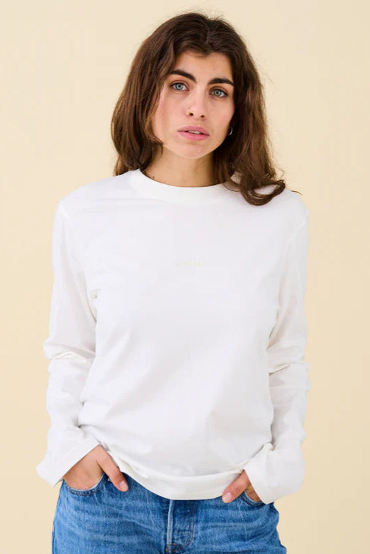 Popeia Bio-Baumwoll Longsleeve Weiß