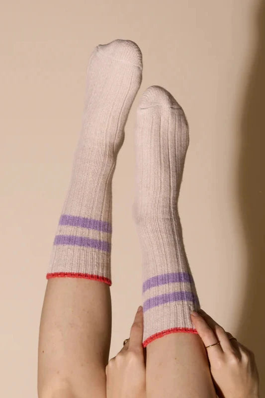 Popeia Wool Socks Ecru