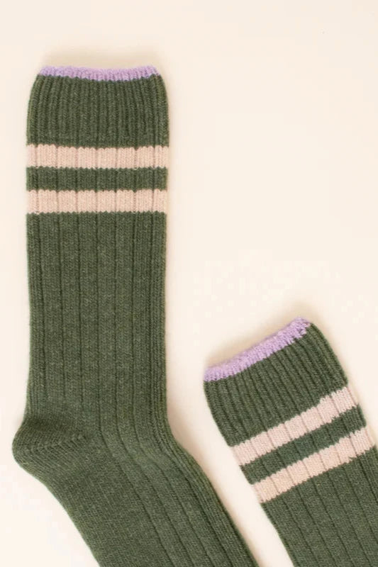 Popeia Wool Socks Green