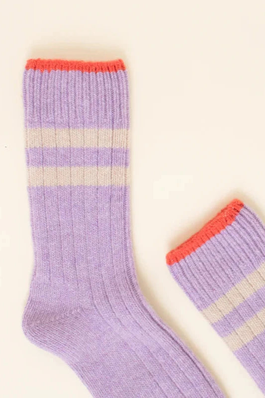 Popeia Wool Socks Purple