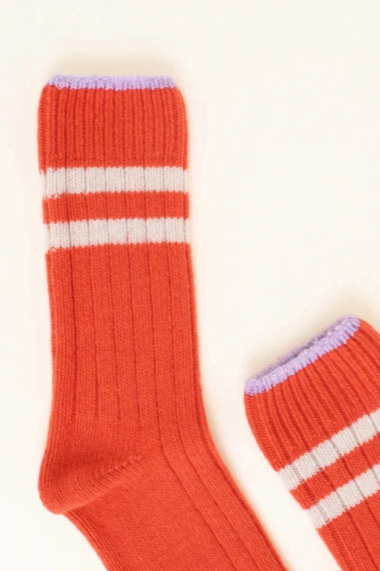 Popeia Wool Socks Red