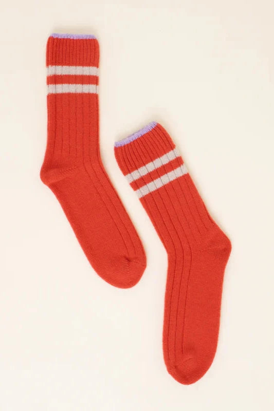 Popeia Wool Socks Red