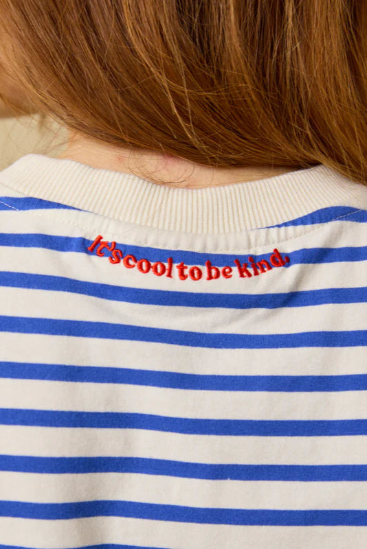 Popeia organic cotton T-shirt stripes blue/white