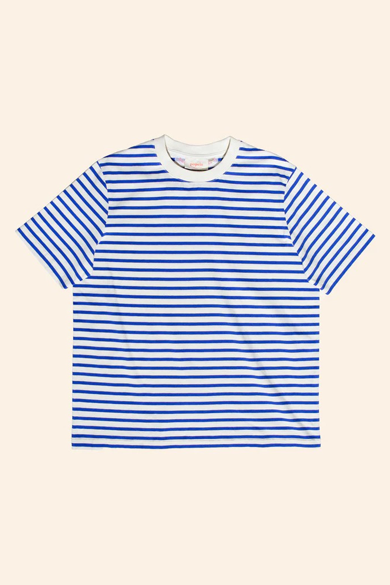 Popeia organic cotton T-shirt stripes blue/white