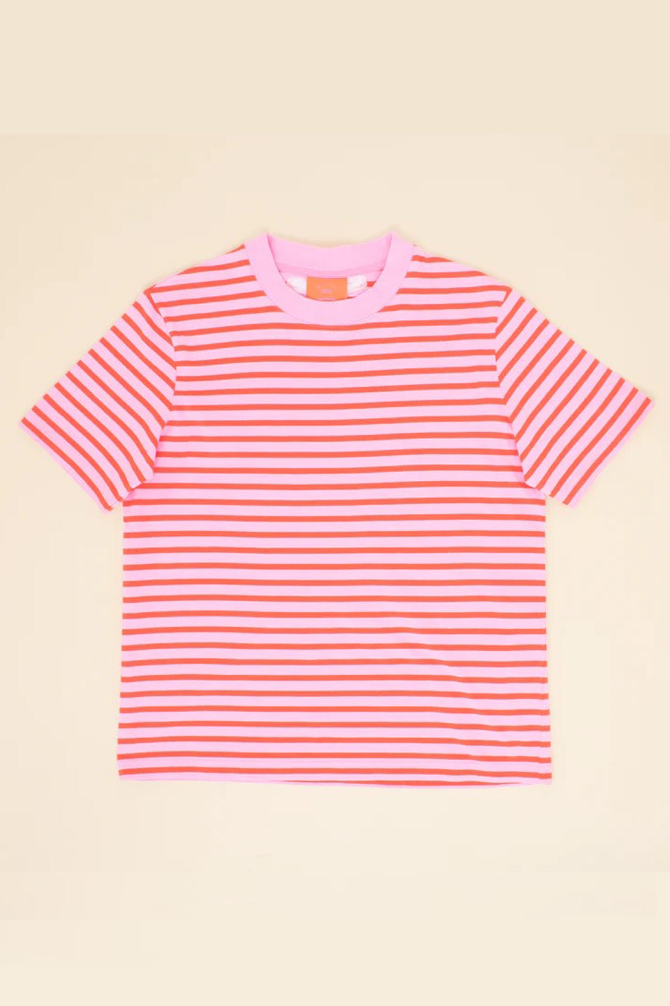 Popeia Bio-Baumwoll T-Shirt Streifen Pink/ Rot