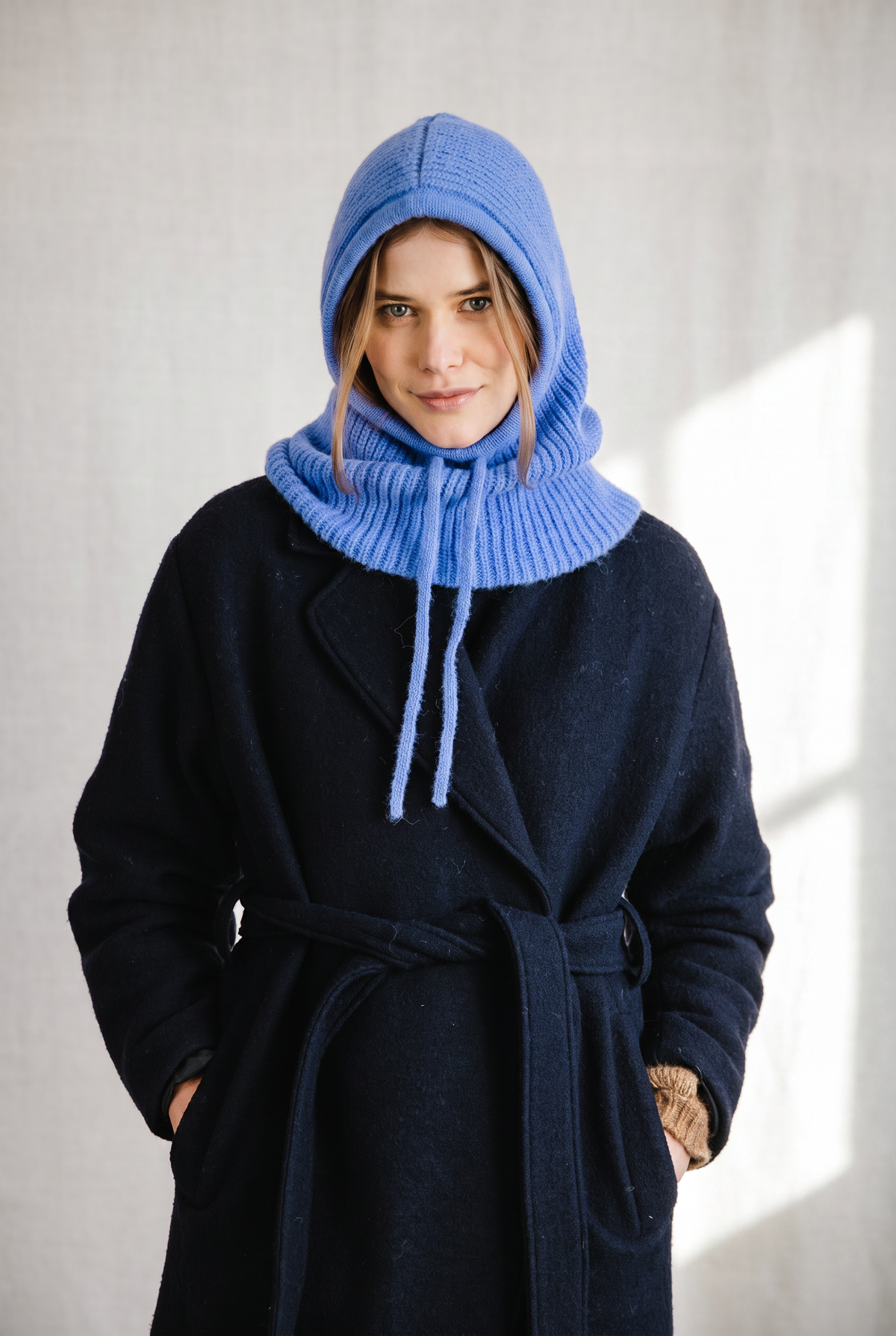 Baby-Alpaka Balaclava Puica Azur