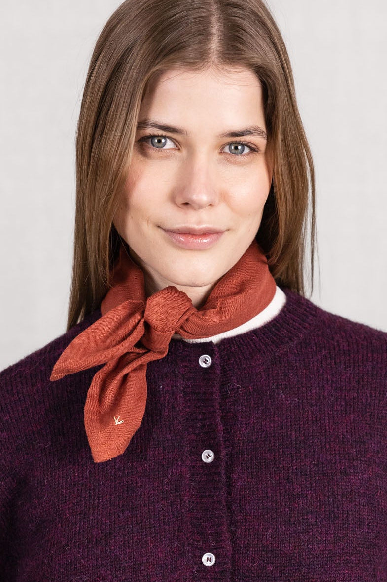 Baumwoll Bandana Dupatti Mahagoni