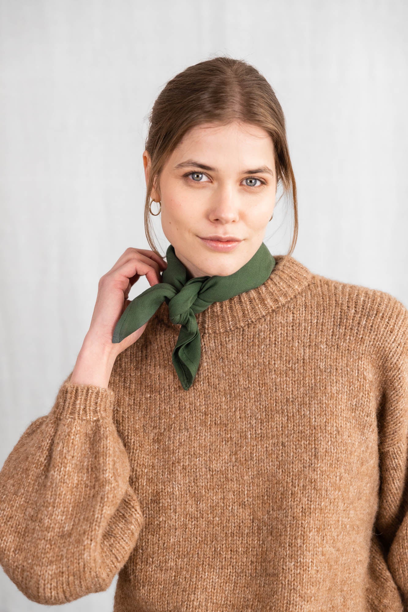 Baumwoll Bandana Dupatti Olive