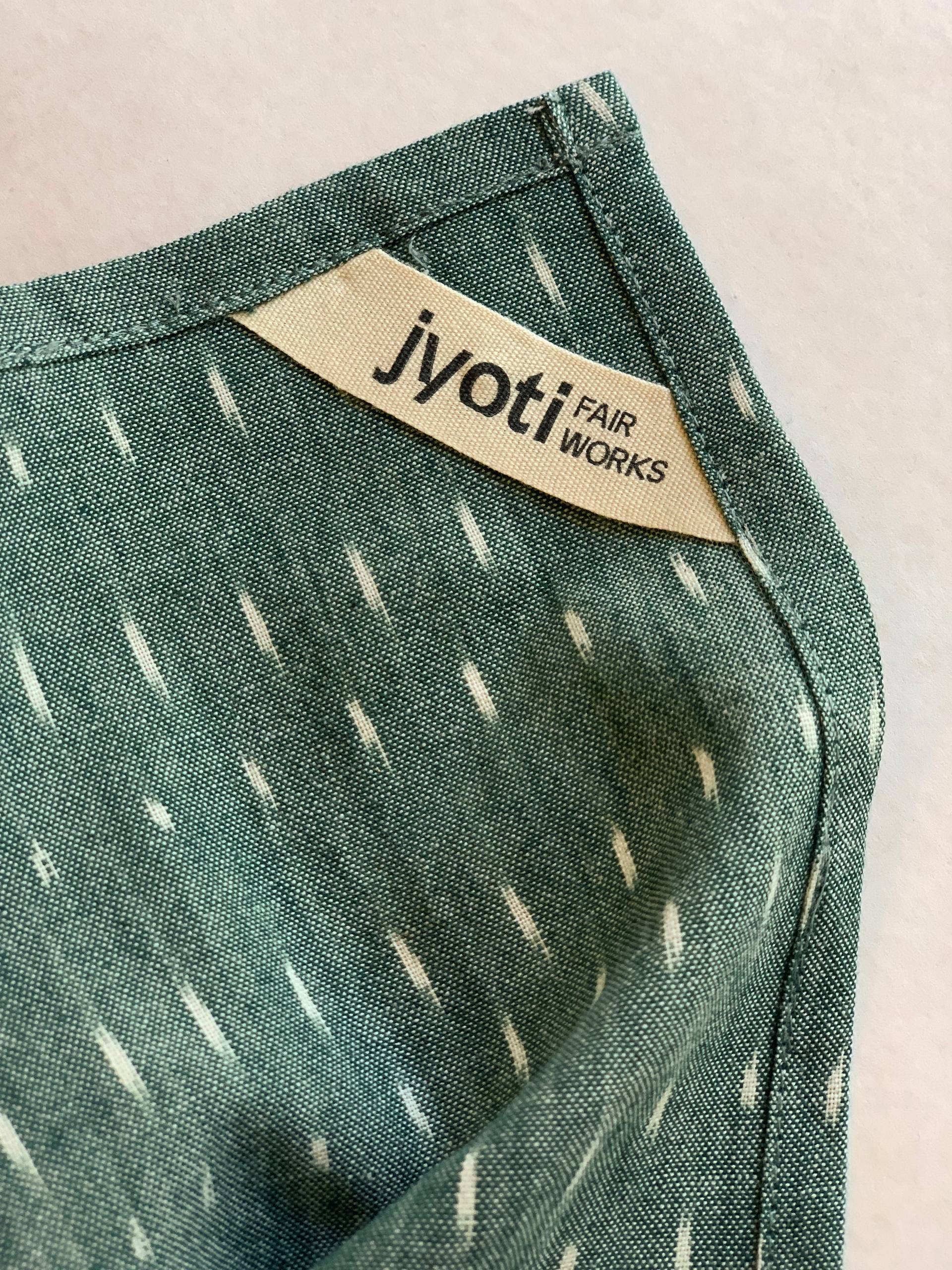 Organic Cotton Bandana Dupatta Ikat Sage