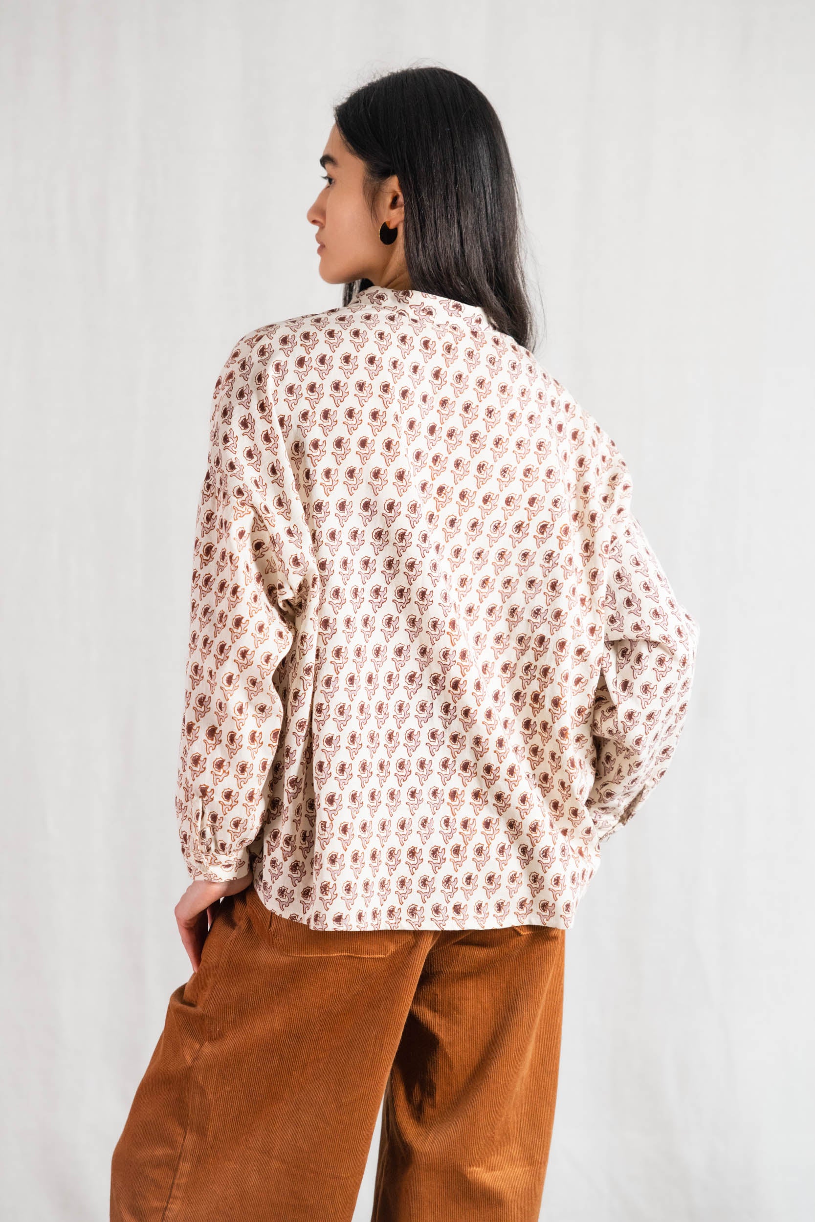 Bio-Baumwoll Bluse Hawali Blockprint